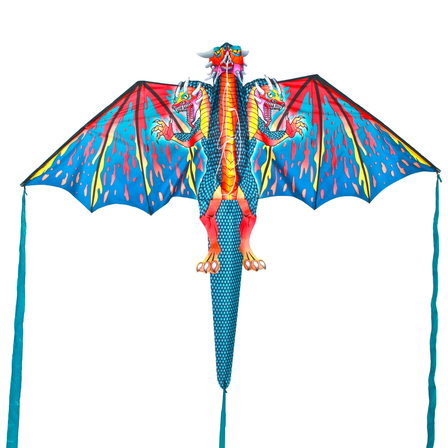 WindNSun SuperSized Three-Headed Dragon 3D Nylon Kite, 76 Inches Wide