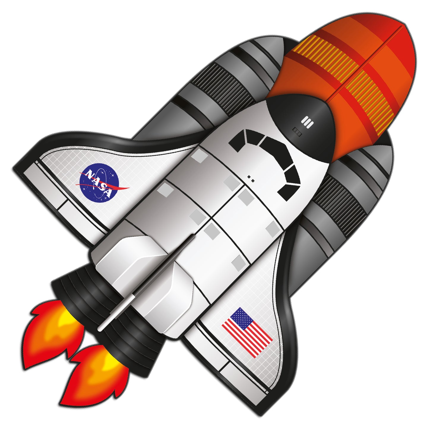 WindNSun SuperSize Ultra Shuttle Booster Ripstop Nylon Spaceship And Rocket Booster Kite, 58 Inches Tall