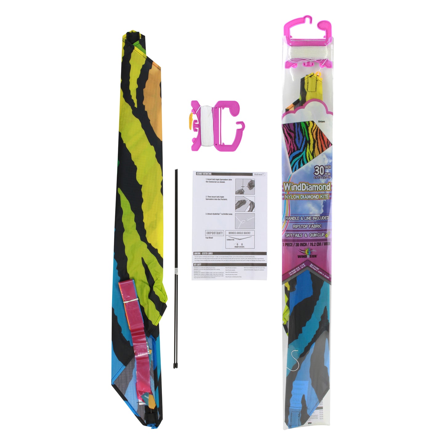 windnsun winddiamond stripes nylon kite package
