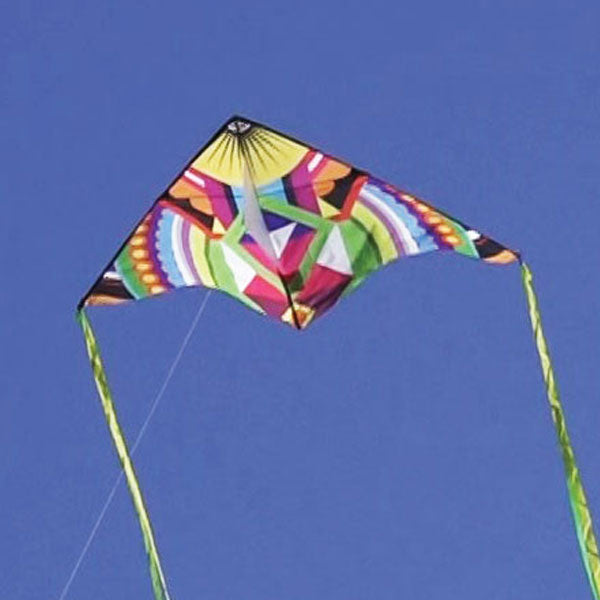 delta tiki nylon kite flying