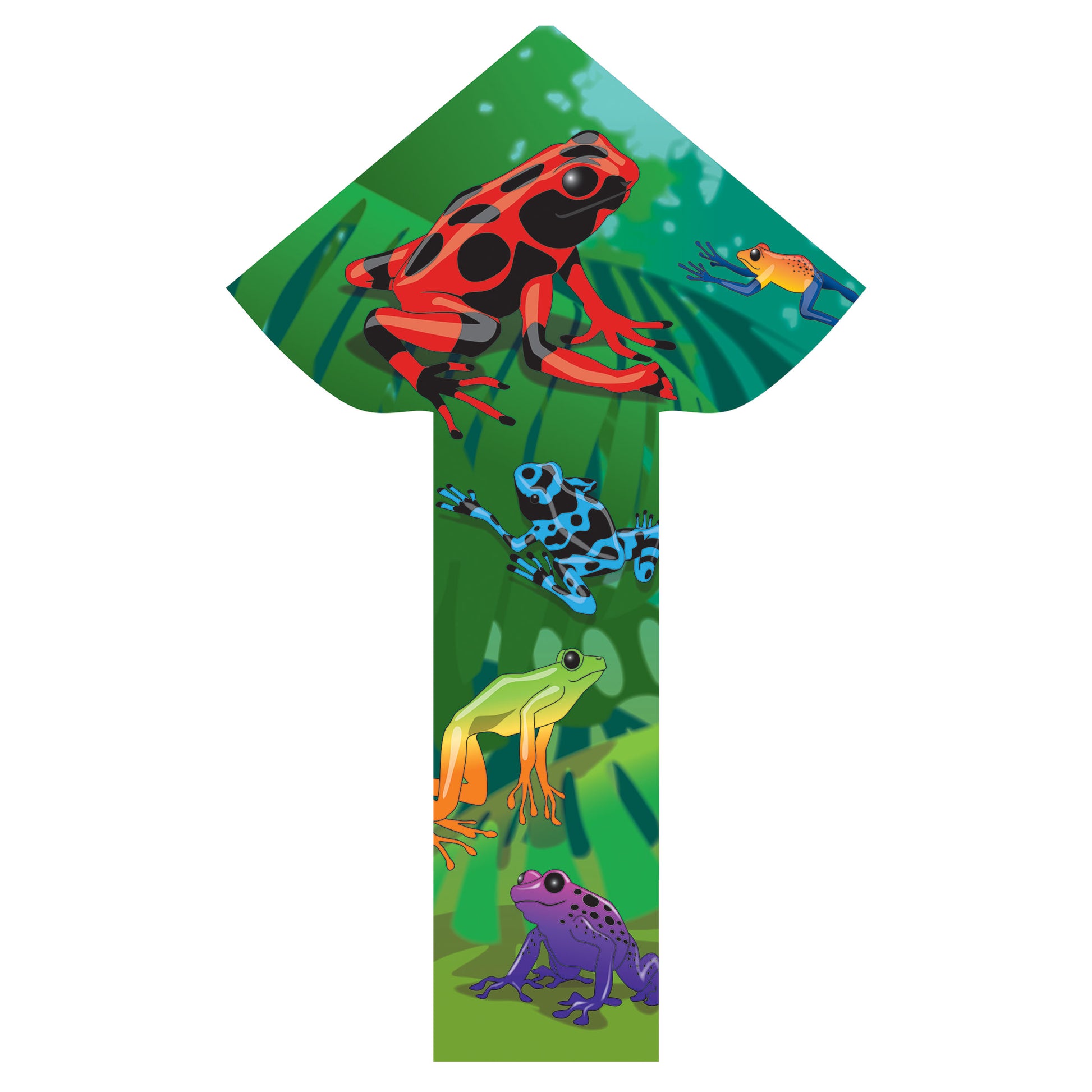 windnsun breezyfliers dart frogs nylon kite
