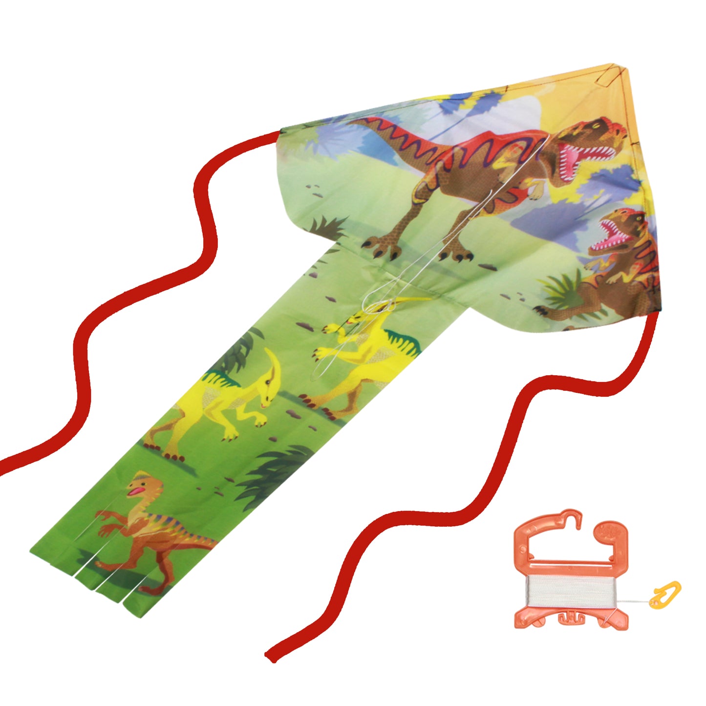 windnsun breezyfliers dinosaurs nylon kite