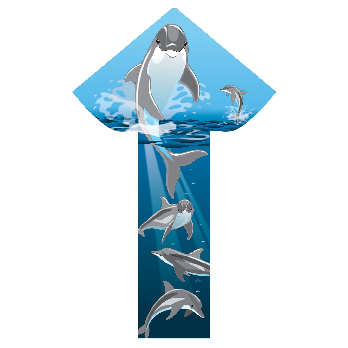windnsun breezyfliers dolphins nylon kite