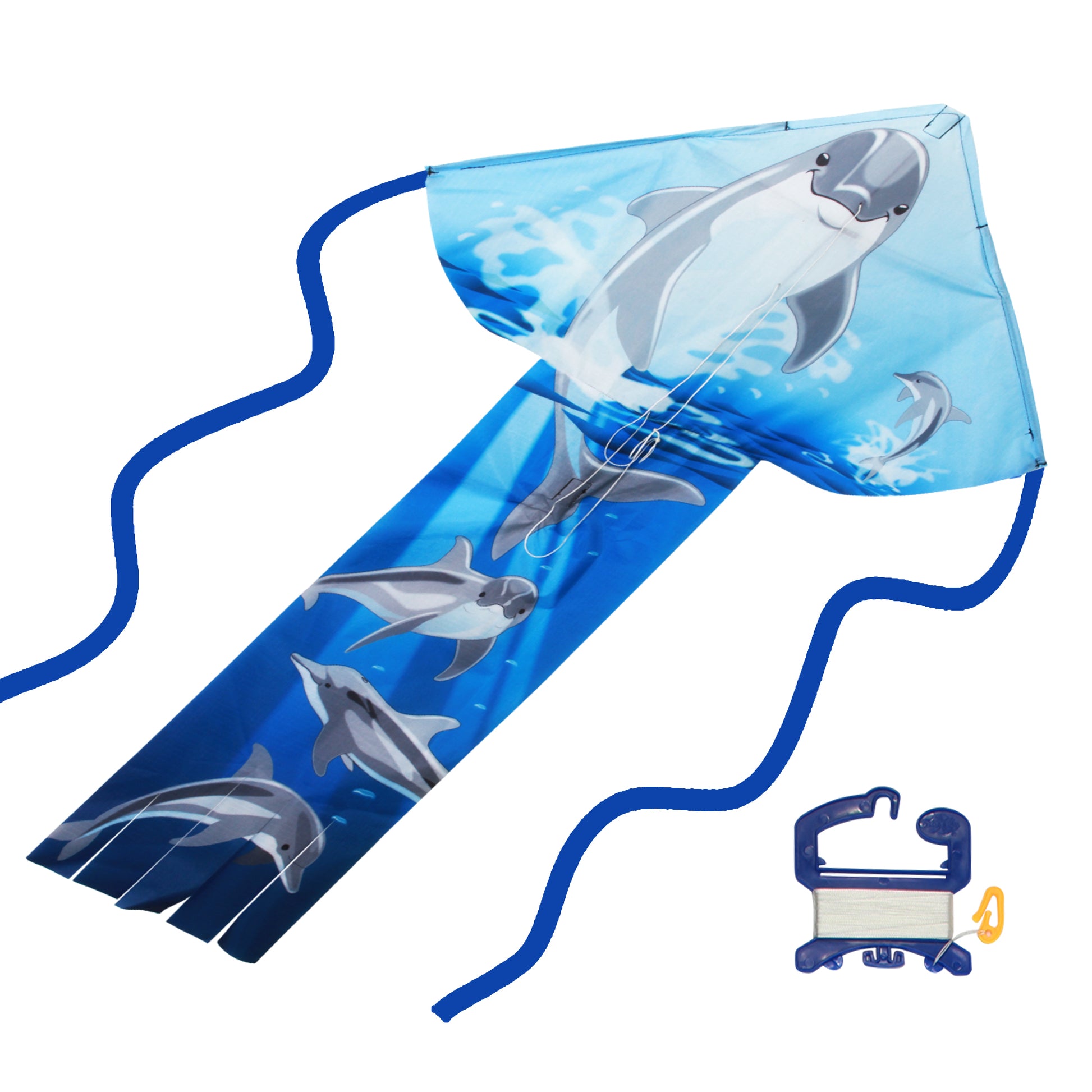 windnsun breezyfliers dolphins nylon kite