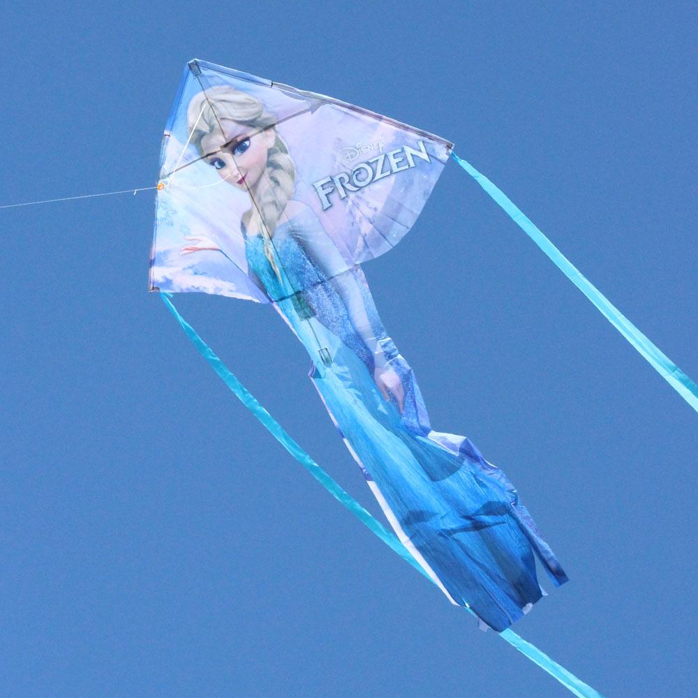 WindNSun BreezyFliers 57 Frozen Elsa + X Kites SkyFlier 50 Frozen Nylon Kite Bundle lifestyle shot
