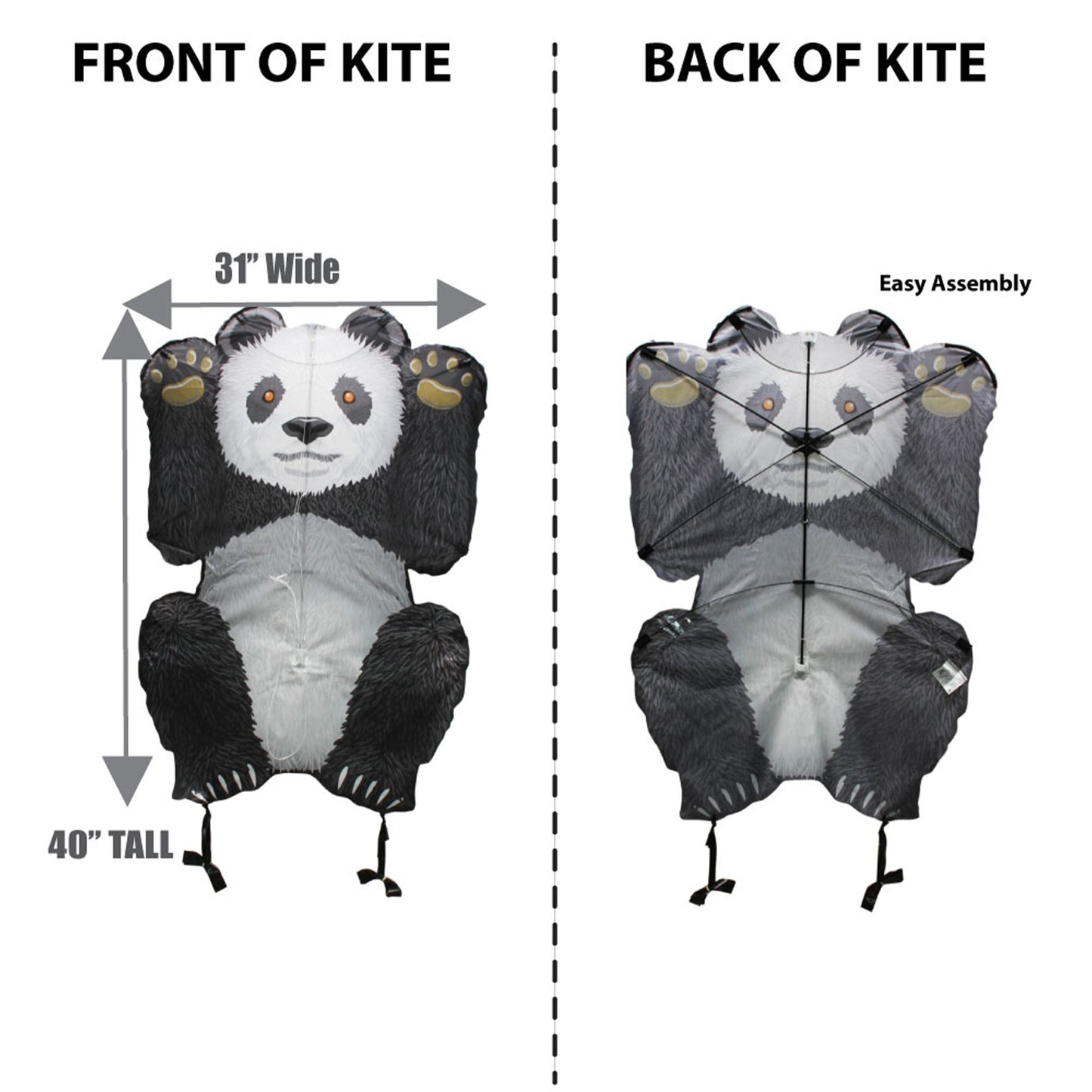 windnsun skyzoo panda nylon kite dimensions