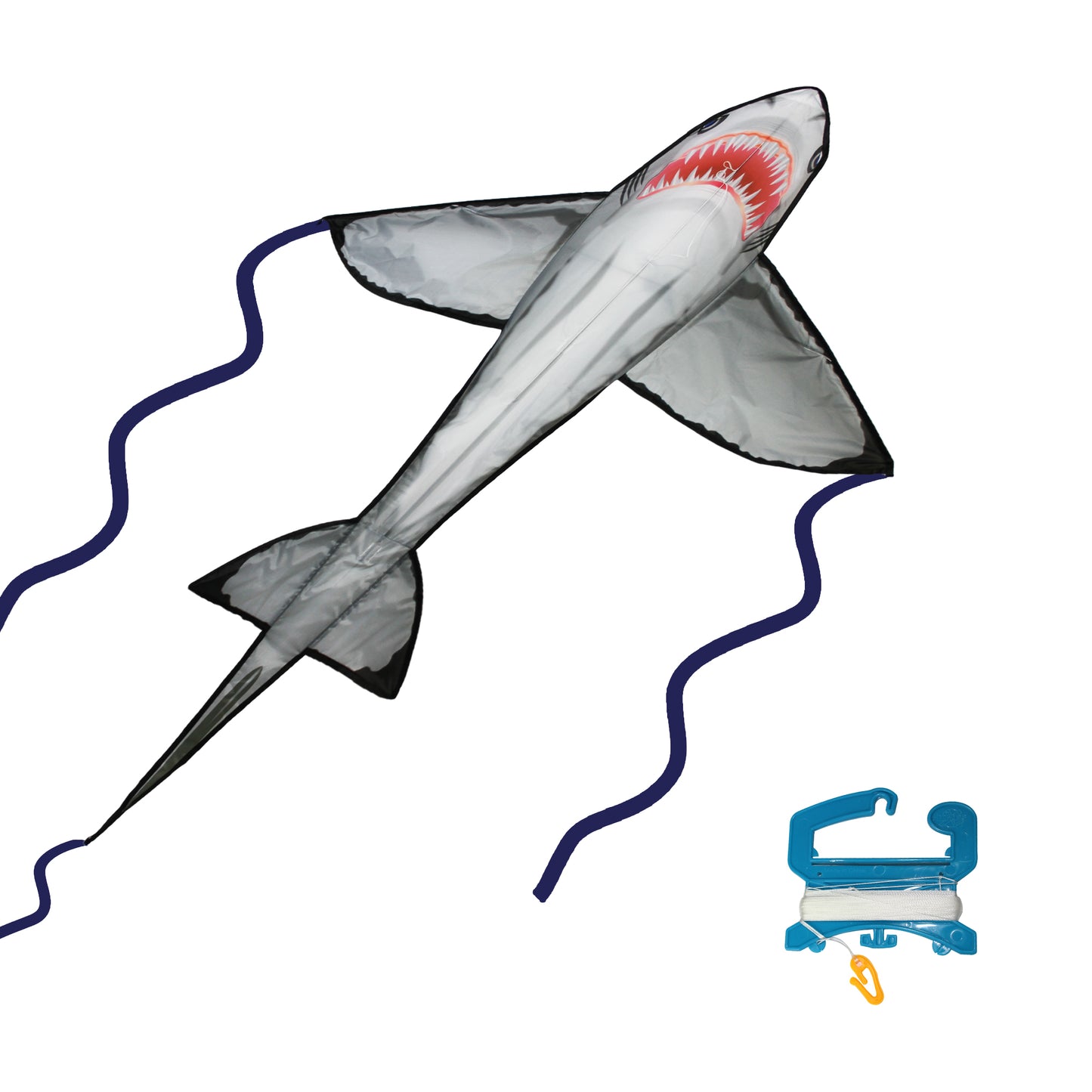 windnsun sealife great white shark nylon kite