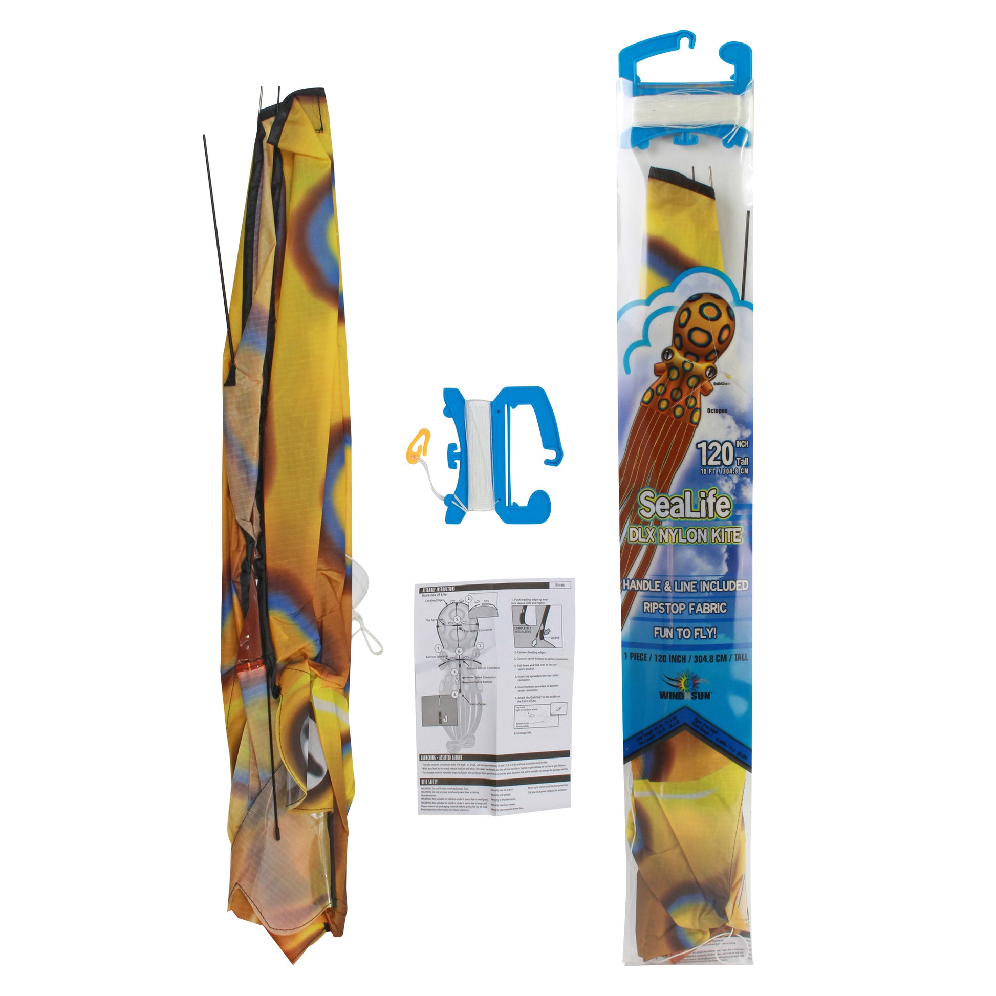 windnsun sealife octopus nylon kite package