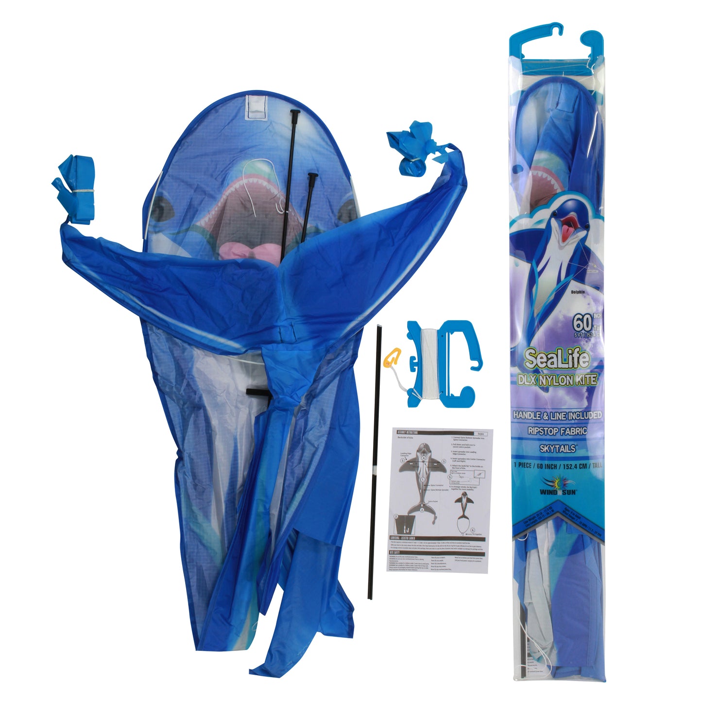 windnsun sealife dolphin nylon kite package