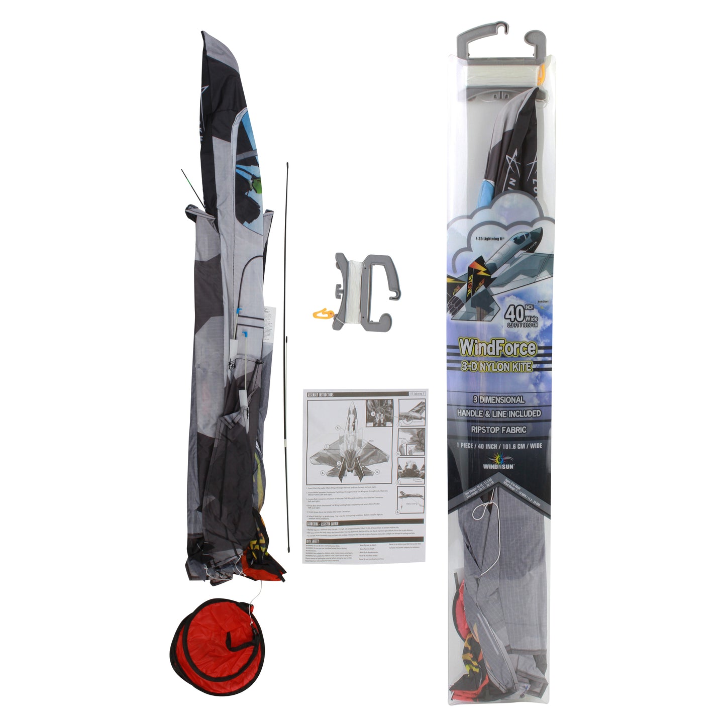 windnsun windforce f35 lightning 3d nylon kite package