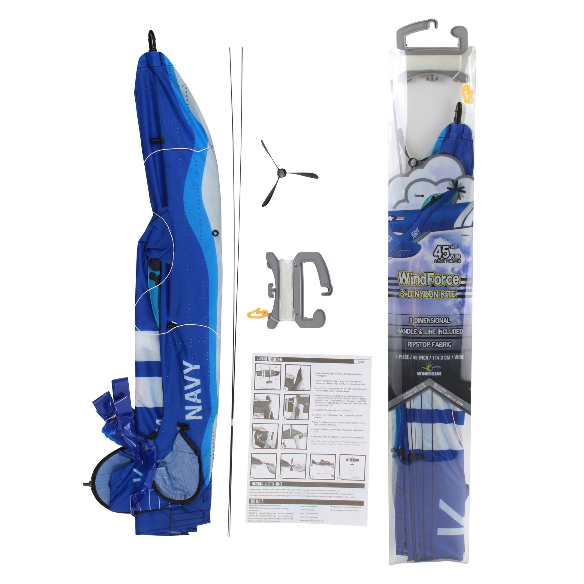 windnsun windforce corsair 3d nylon kite package