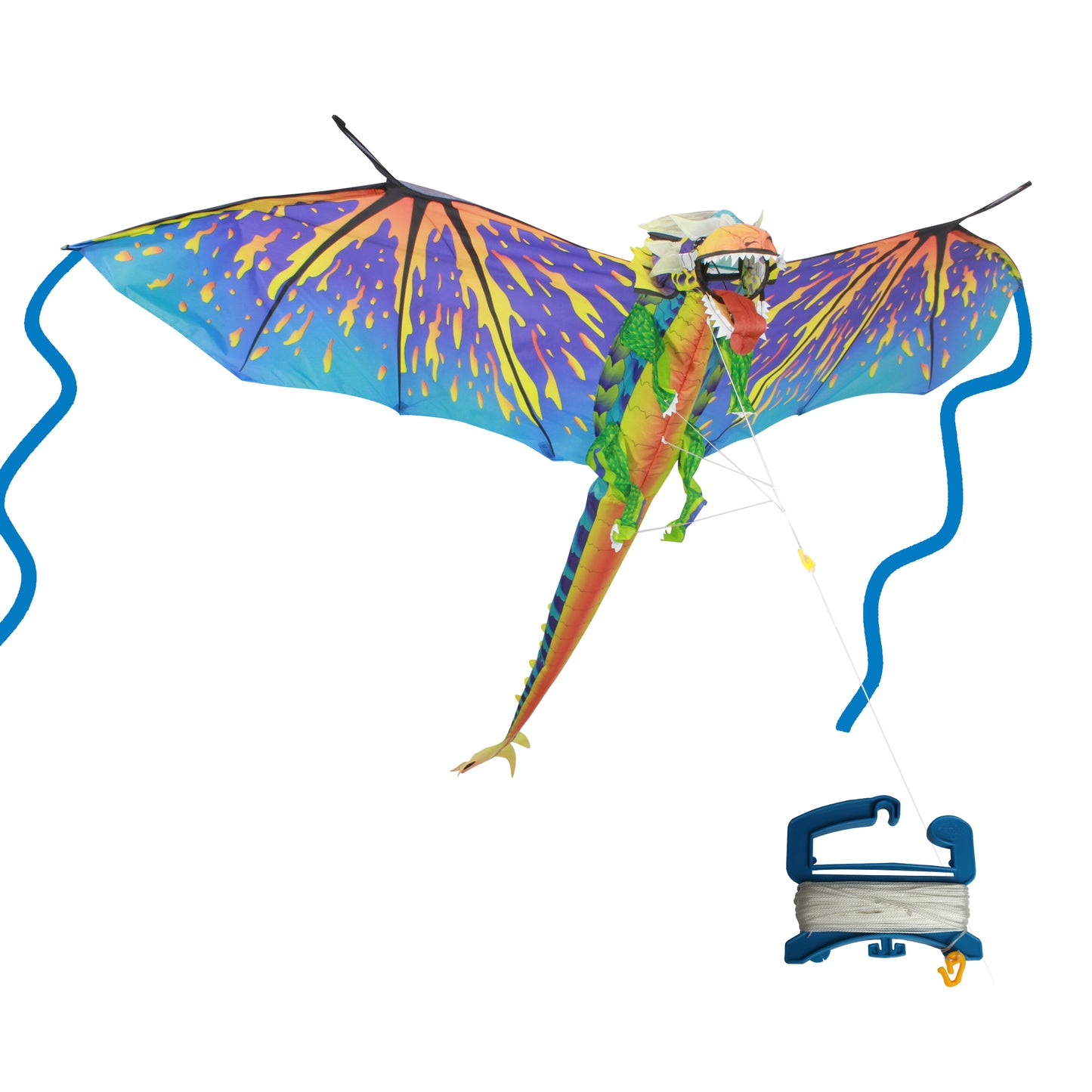 windnsun supersize 3d blue dragon nylon kite