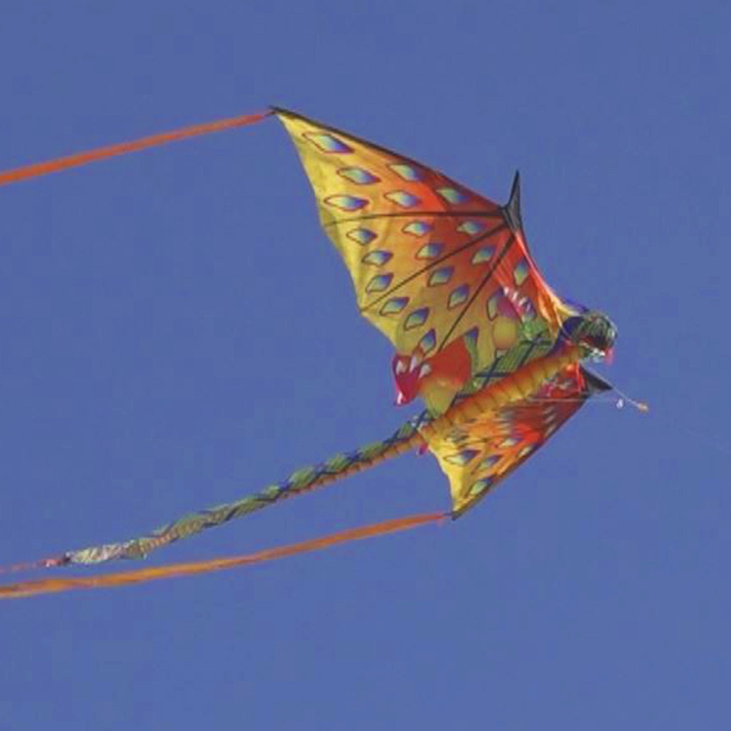 windnsun supersize 3d green dragon nylon kite flying