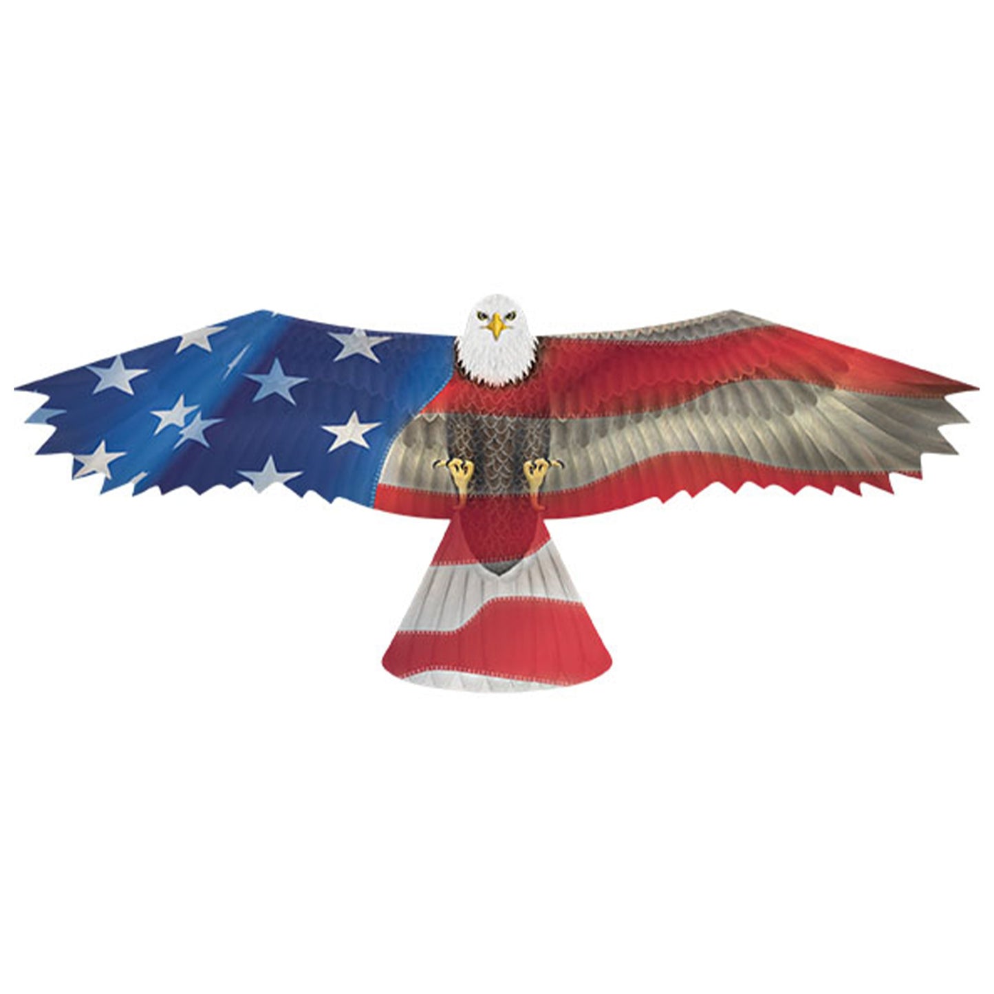 WindNSun Patriotic Eagle 70" and USA Flag 48" Nylon Kite Bundle Product Image