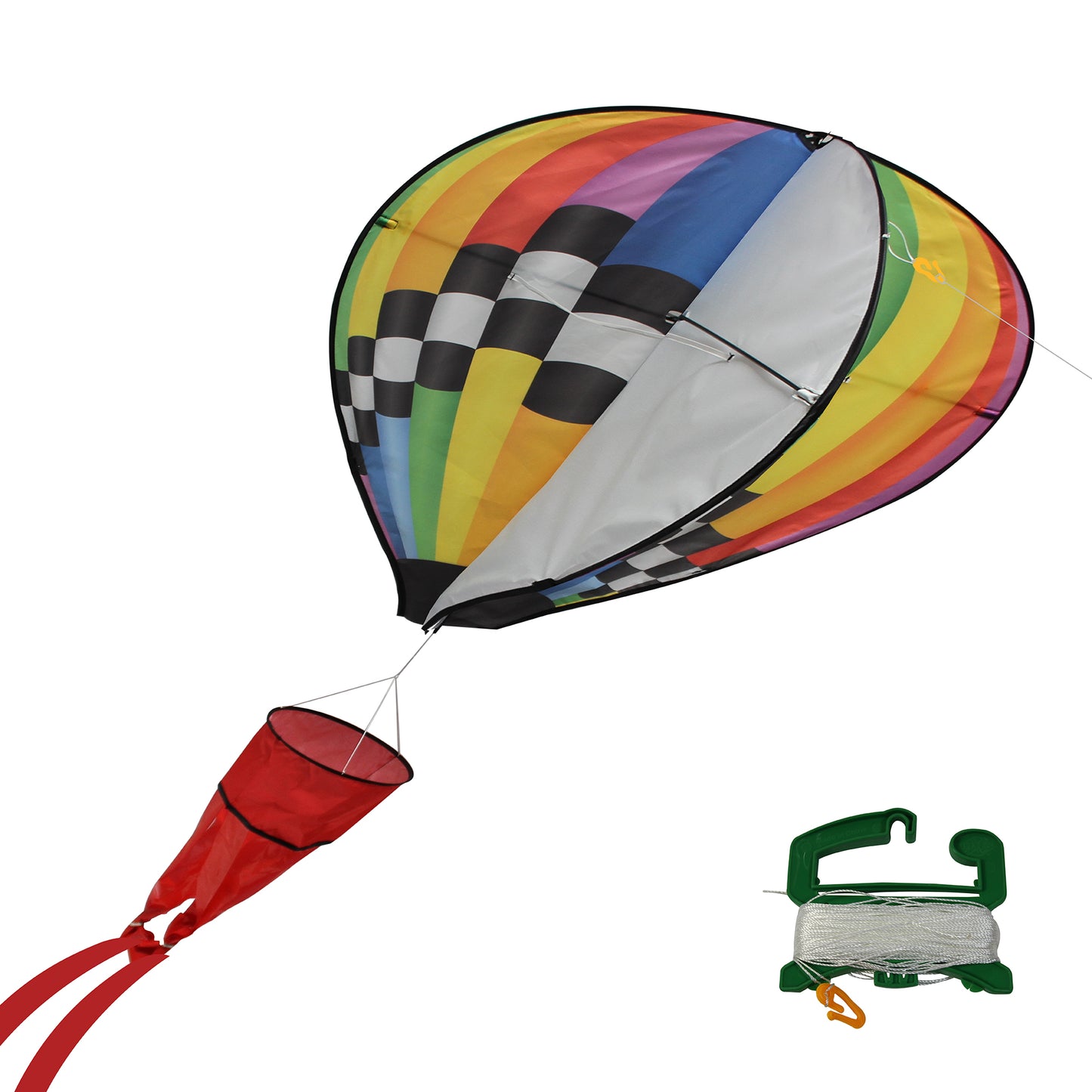 WindNSun SuperSize Ultra Hot Air Balloon Ripstop Nylon Balloon Kite shown with handle