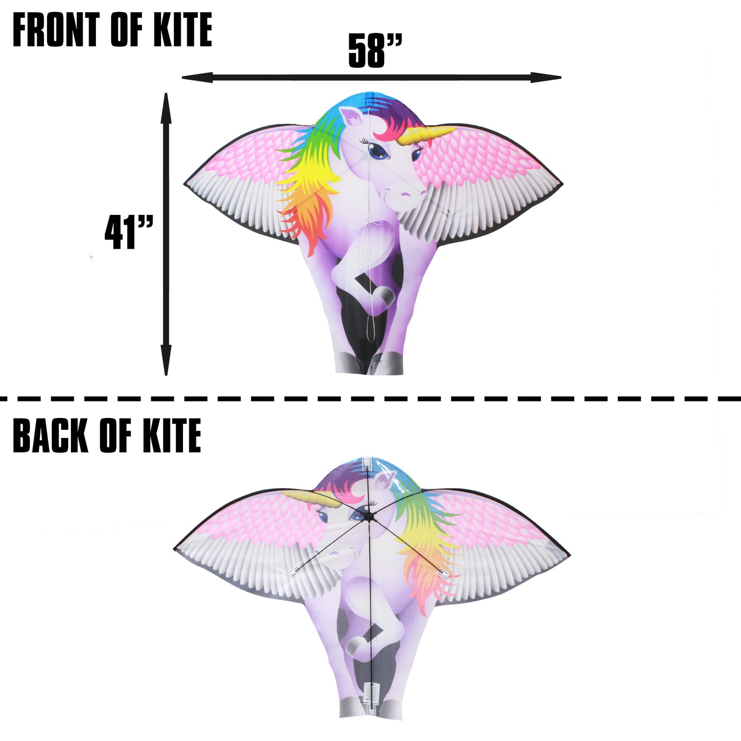 WindNSun SuperSize Ultra Unicorn Ripstop Nylon Unicorn Kite Product Dimensions