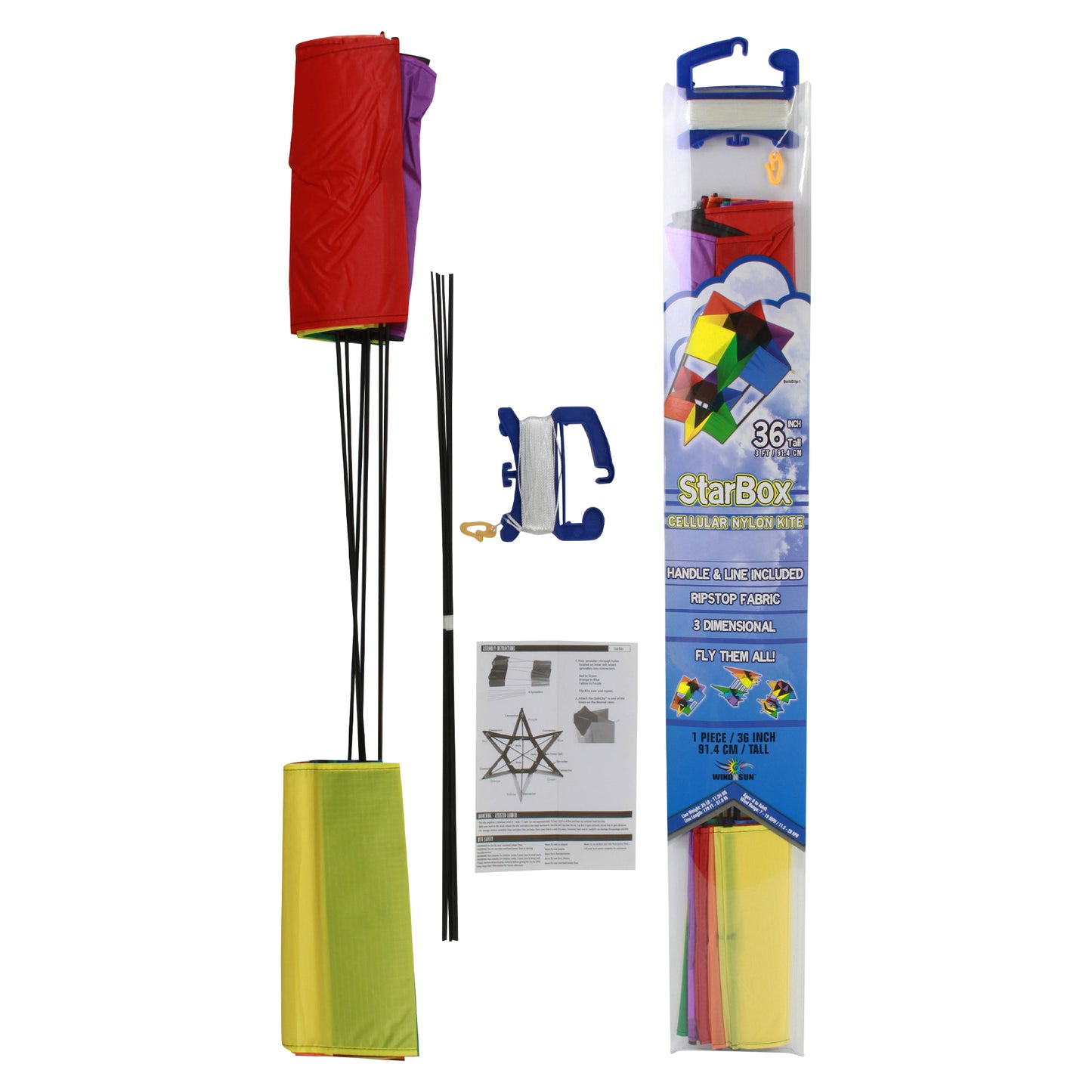 windnsun supersize cellular starbox 3d nylon kite package