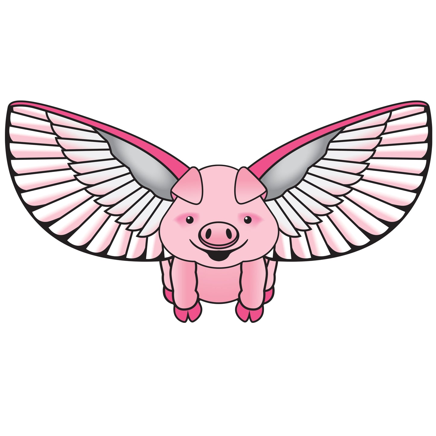WindNSun SuperSize 2-D FlyingPig Ripstop Nylon Figure Kite, 65 Inches Wide