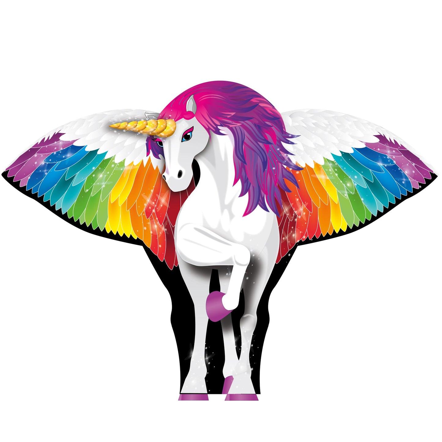 WindNSun SuperSize 2-D Unicorn Ripstop Nylon Unicorn Kite, 62 Inches Wide