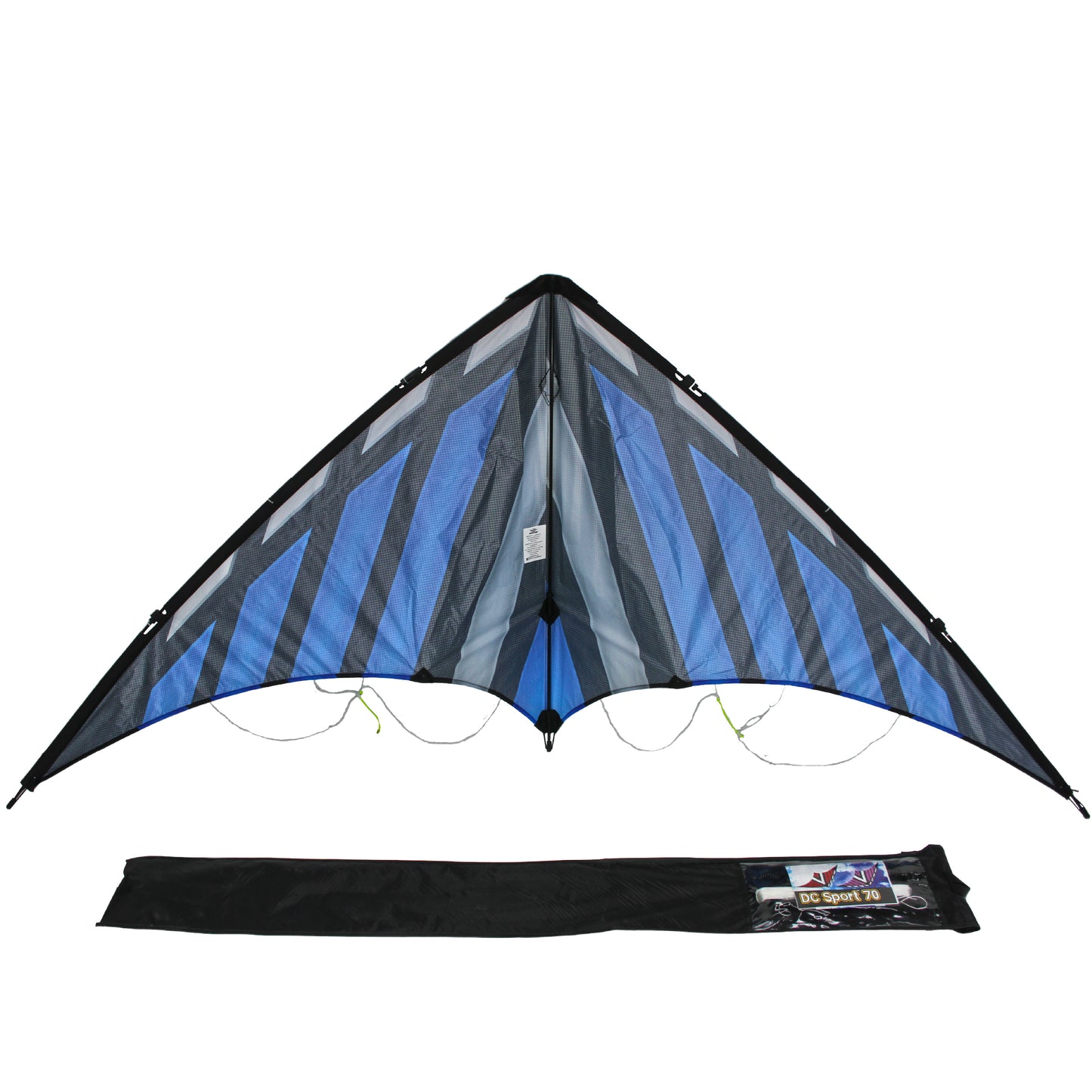 WindNSun NK93 + DC Sport 70 Dual Control Stunt Sport Kite Bundle in Blue