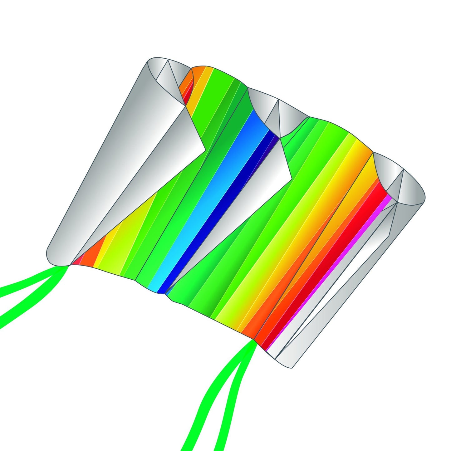 X Kites SkyFoil Rainbow + Pocket Kite Abstract Parafoil Kite Bundle - No Assembly Required Product Image