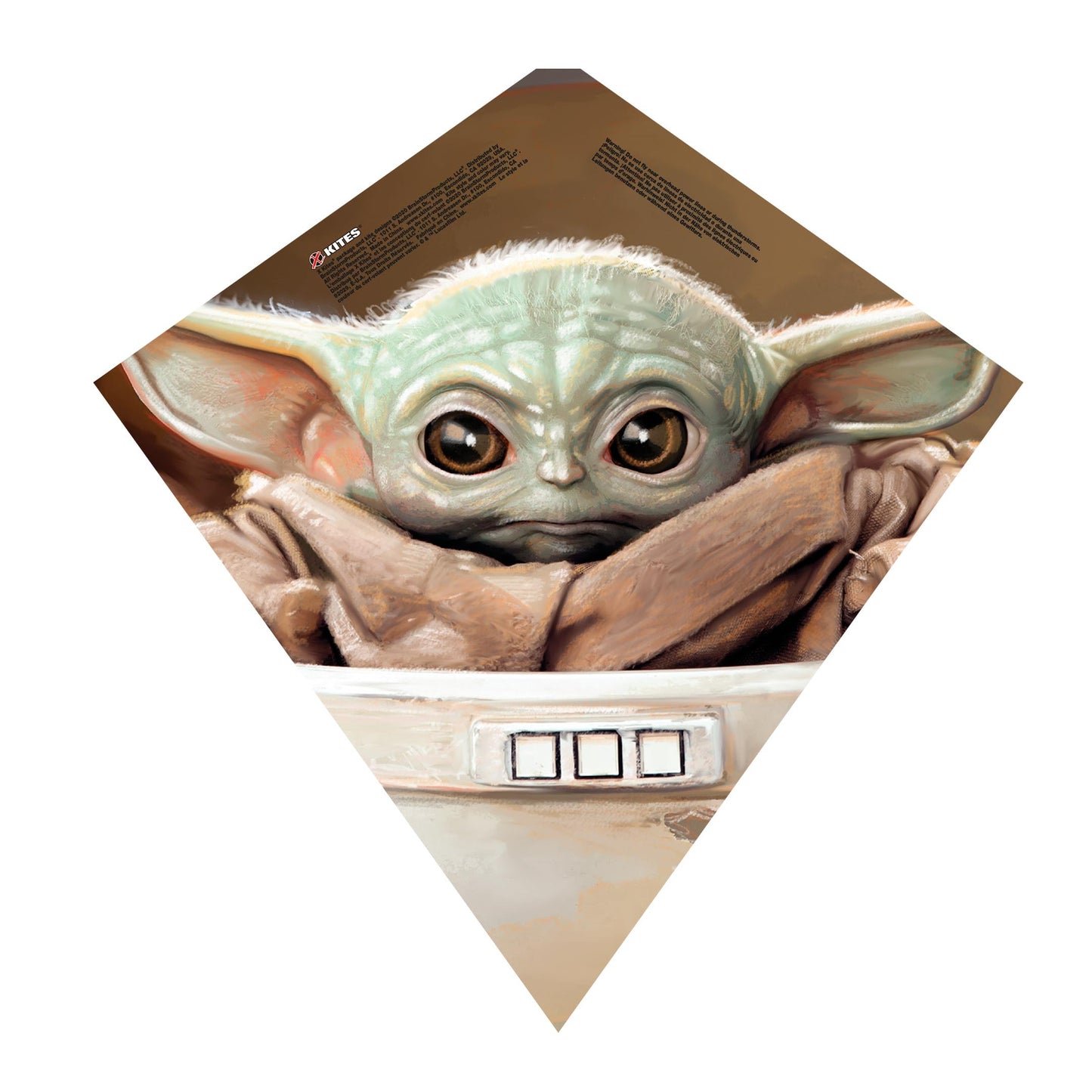 X Kites SkyDiamond® The Mandalorean Grogu - Baby Yoda Poly Diamond Kite, 23 Inches Tall