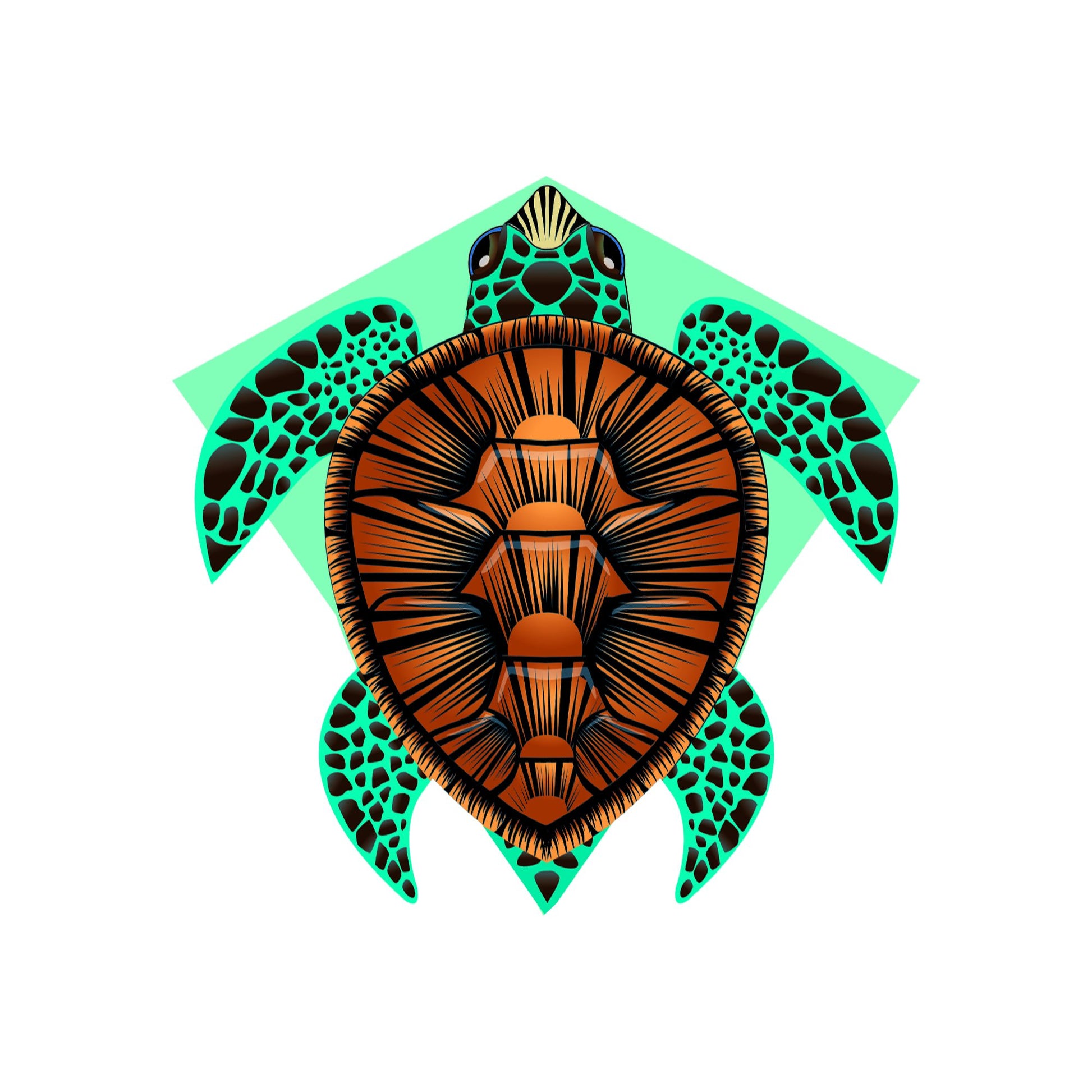 X Kites DLX Diamond SeaTurtle + WindNSun MiniDiamond SeaTurtle Nylon Kite Bundle dimensions