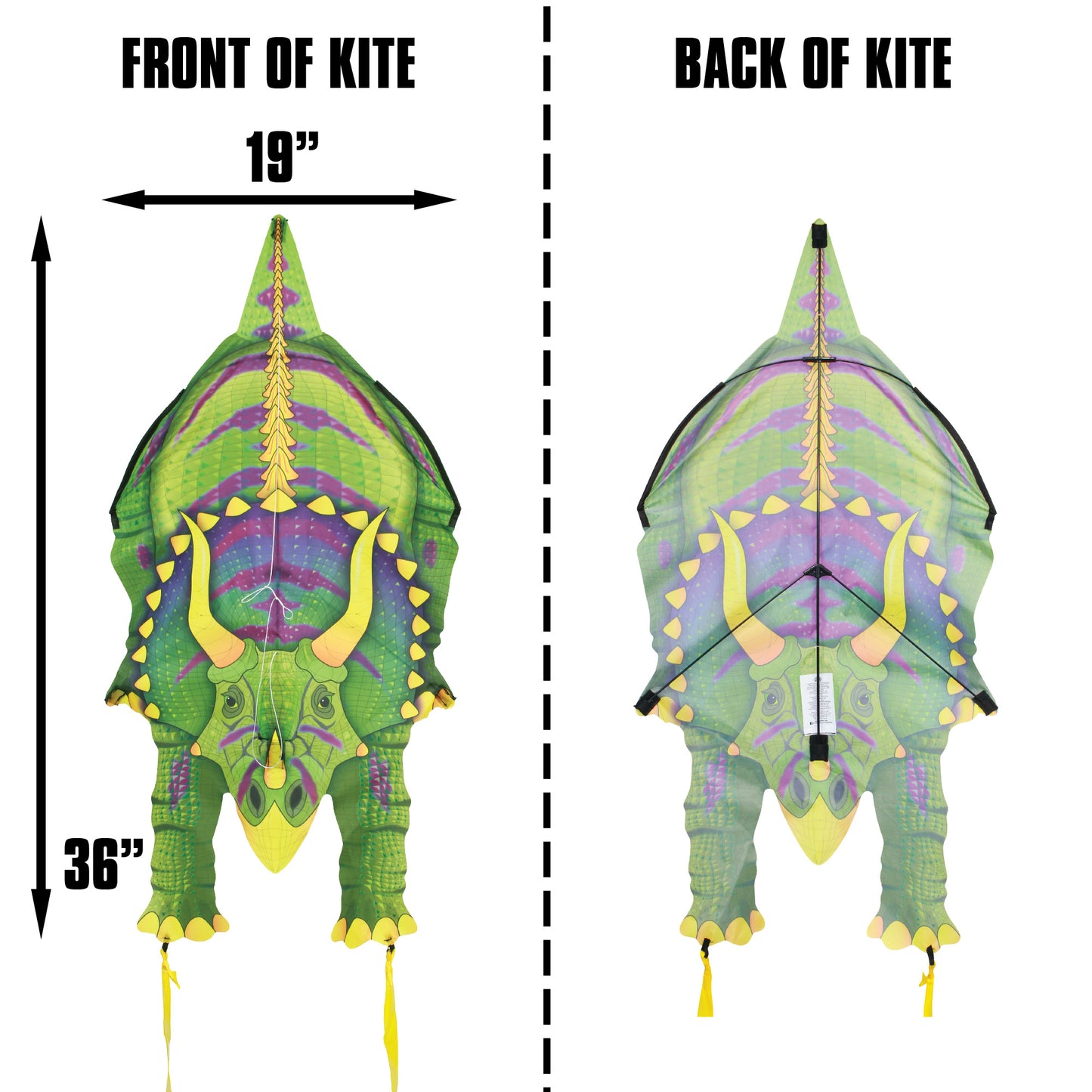 X Kites DinoKite Triceratops Nylon Dinosaur Kite Product Dimensions