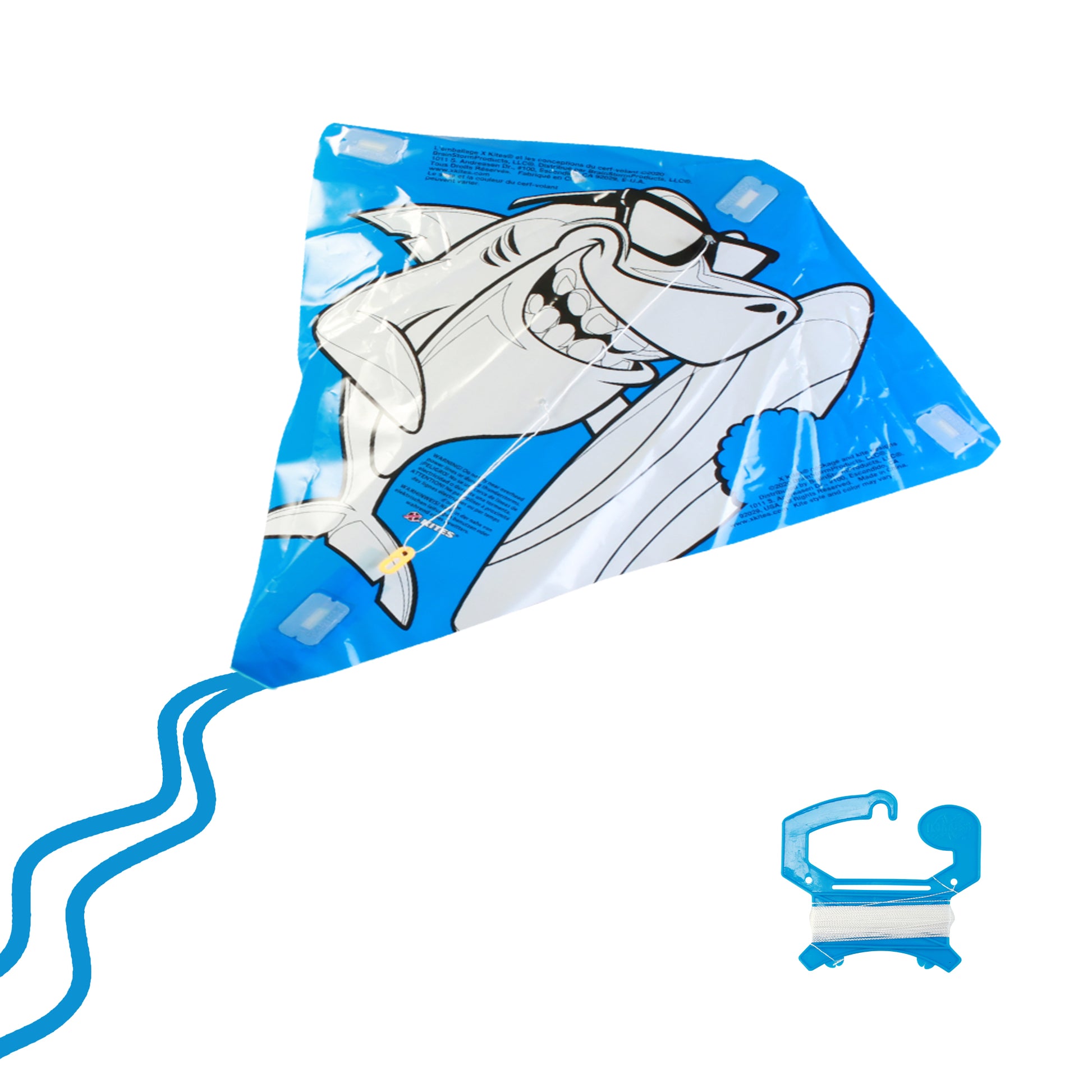 X Kites Color-Me-Kite Poly Diamond Coloring Craft Kite photo showing handle