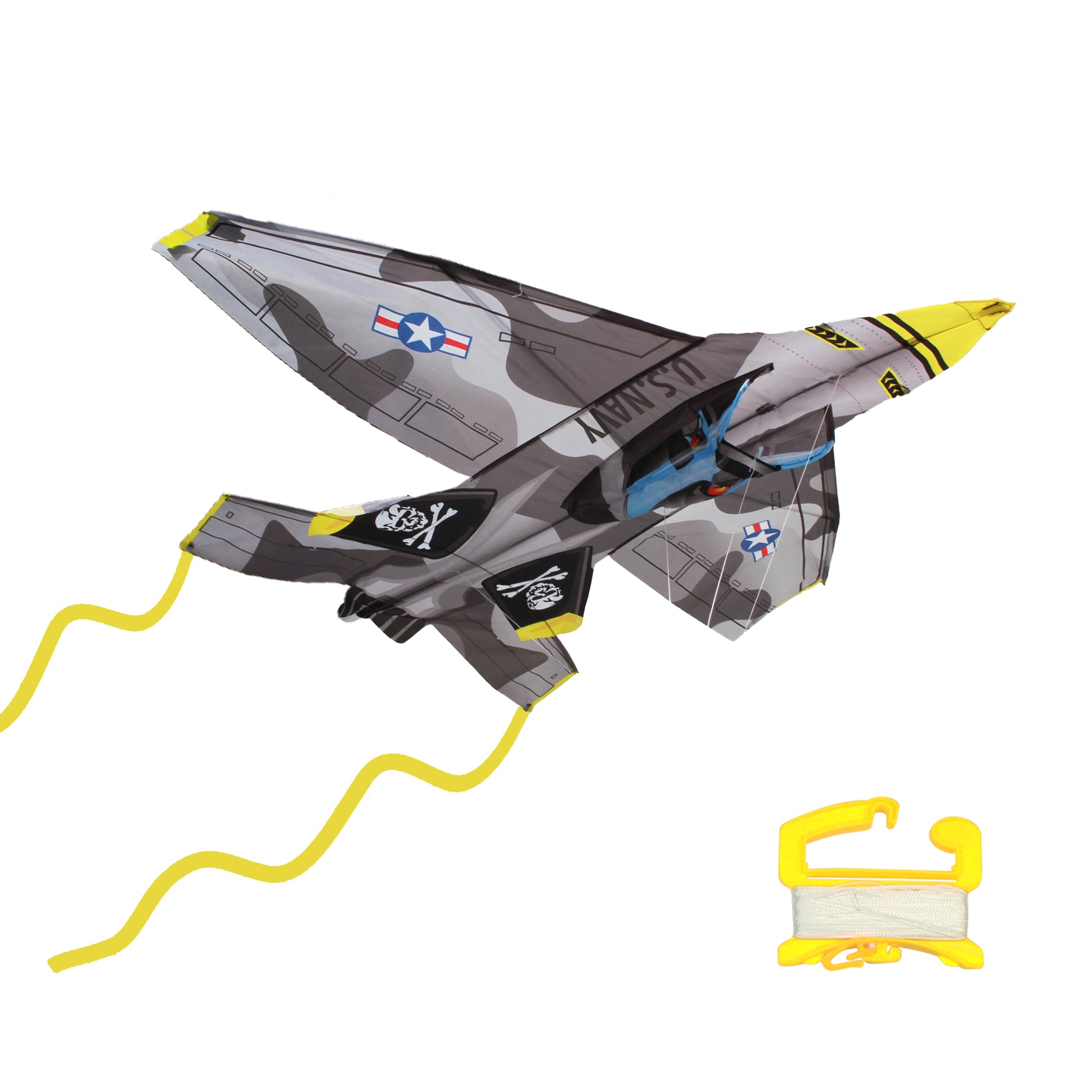X Kites Air Watch Jet DLX 3D Nylon Kite photo showing handle