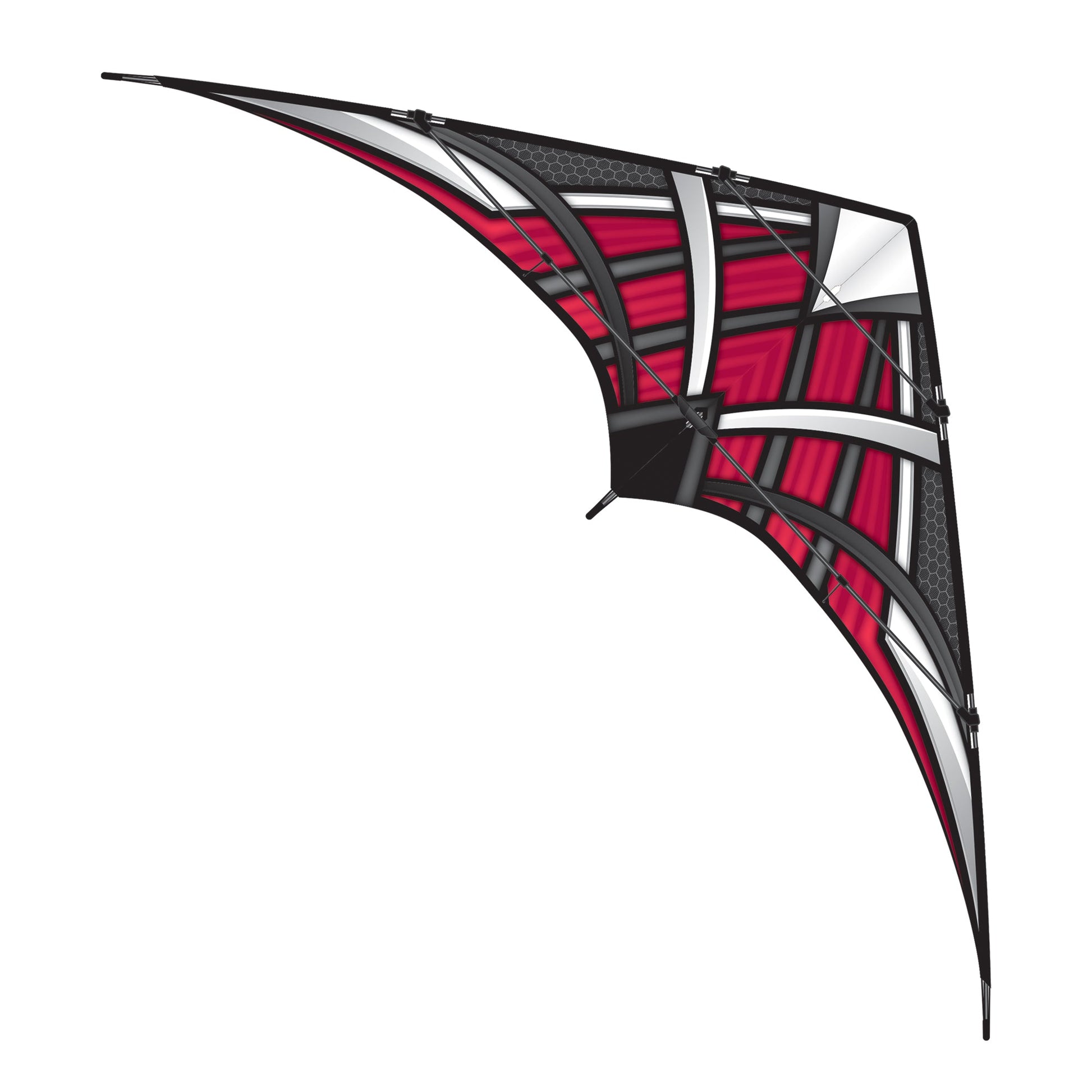 Image of WindNSun NK93 + EZ Sport 70 Hex Dual Control Stunt Sport Kite Bundle in Red