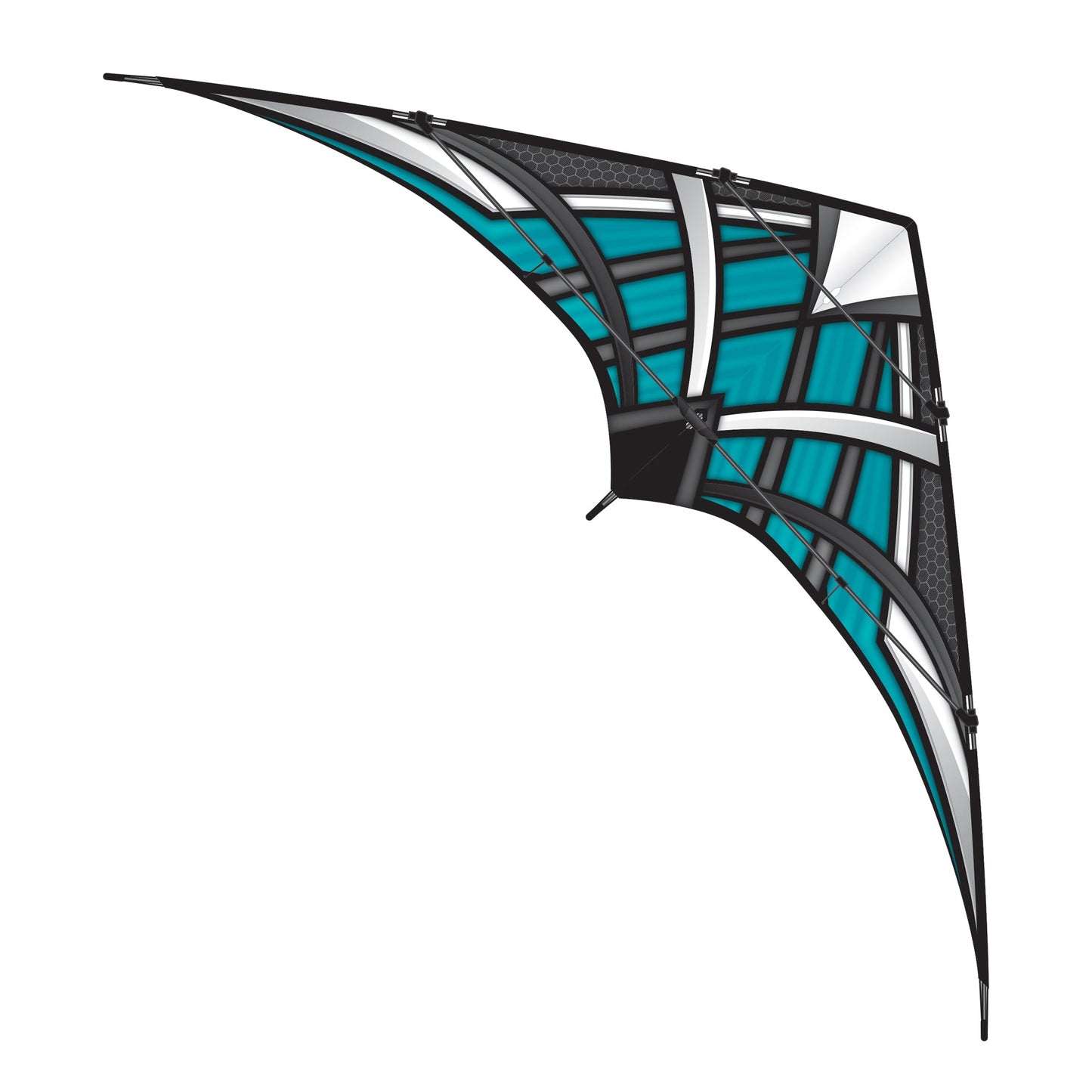 Image of WindNSun NK93 + EZ Sport 70 Hex Dual Control Stunt Sport Kite Bundle in Teal