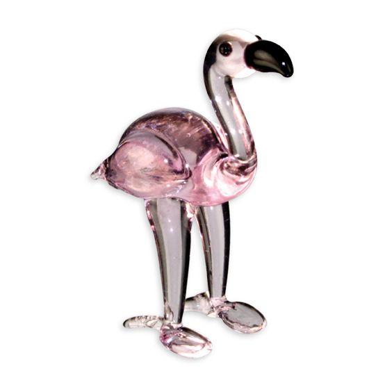 LookingGlass Pinky The Flamingo Collectible Glass Miniature Figurine Product Image