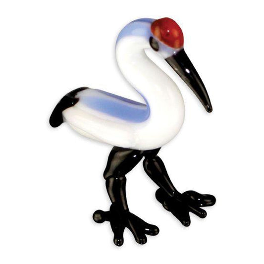 LookingGlass Lane The Crane Collectible Glass Miniature Figurine Product Image
