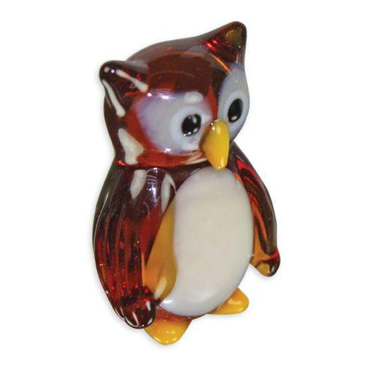LookingGlass Horatio The Horned Owl  Collectible Glass Miniature Figurine Product Image