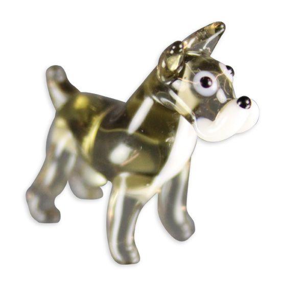 LookingGlass Doogie The Schnauzer Dog Collectible Glass Miniature Figurine Product Image