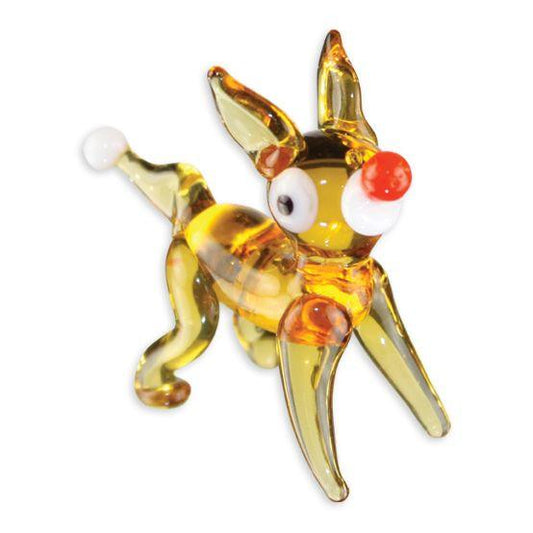 LookingGlass Rudolph The Reindeer Collectible Glass Miniature Figurine Product Image
