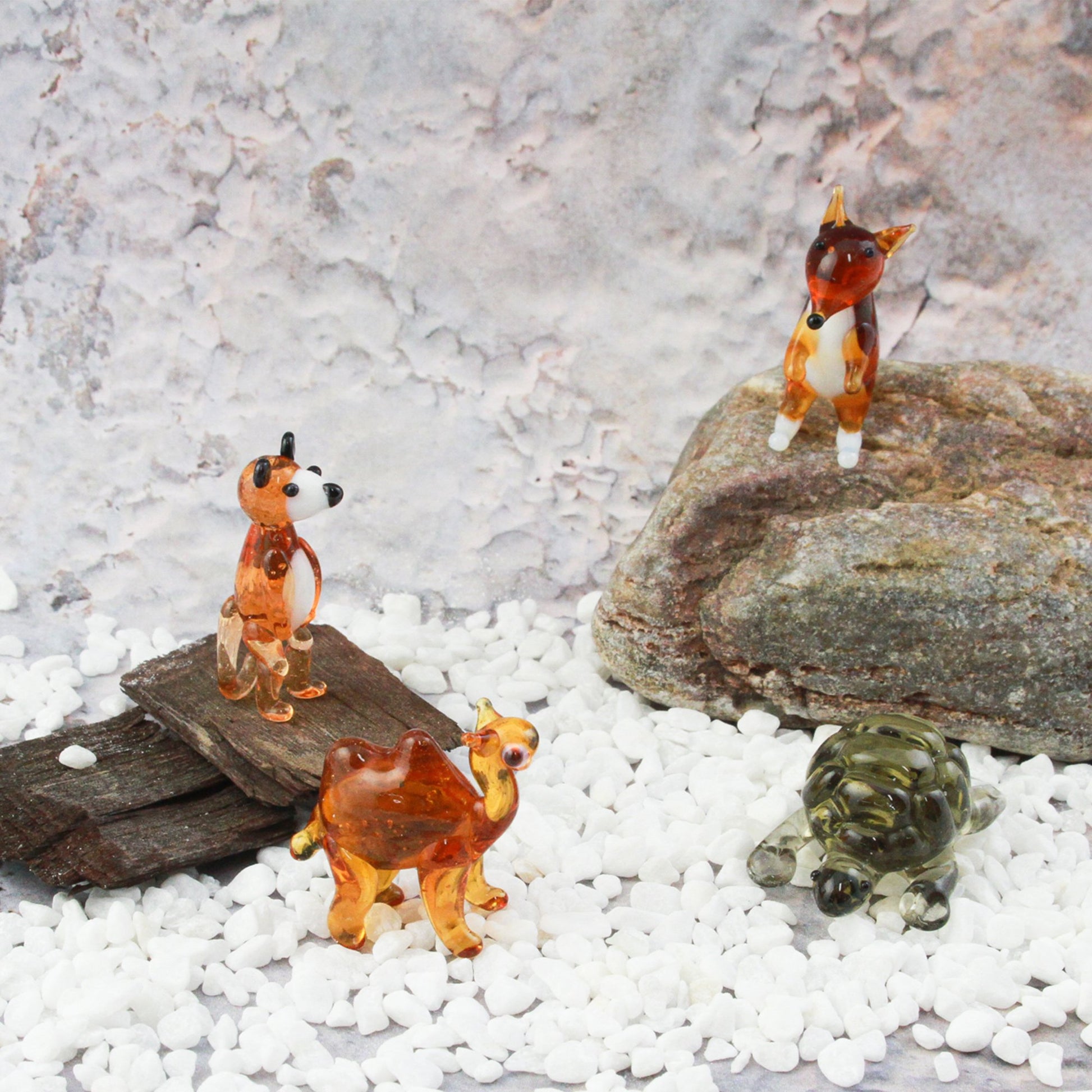 LookingGlass Animals 1 Set Minature Glass Collectibles dimensions