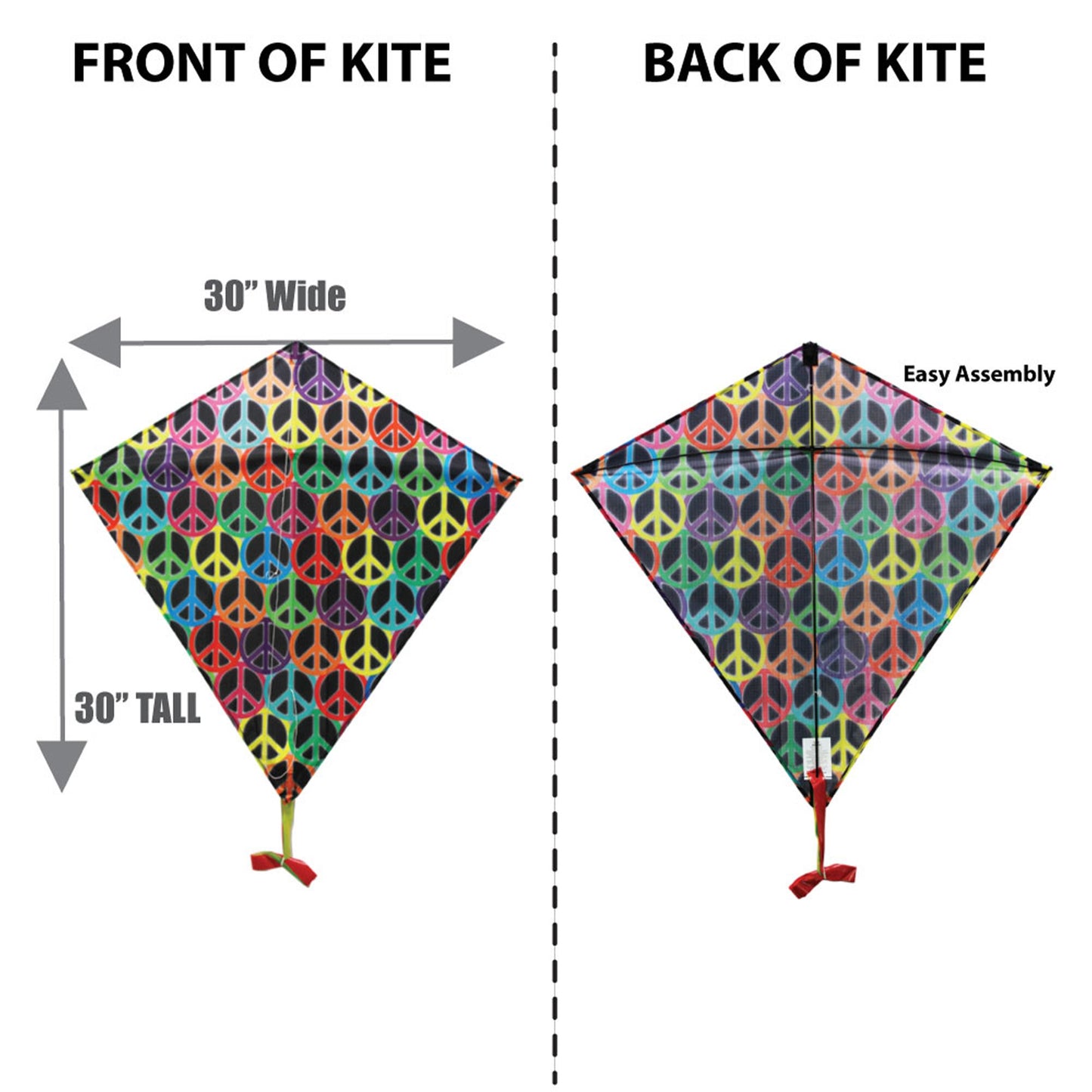 windnsun winddiamond peace nylon kite dimensions