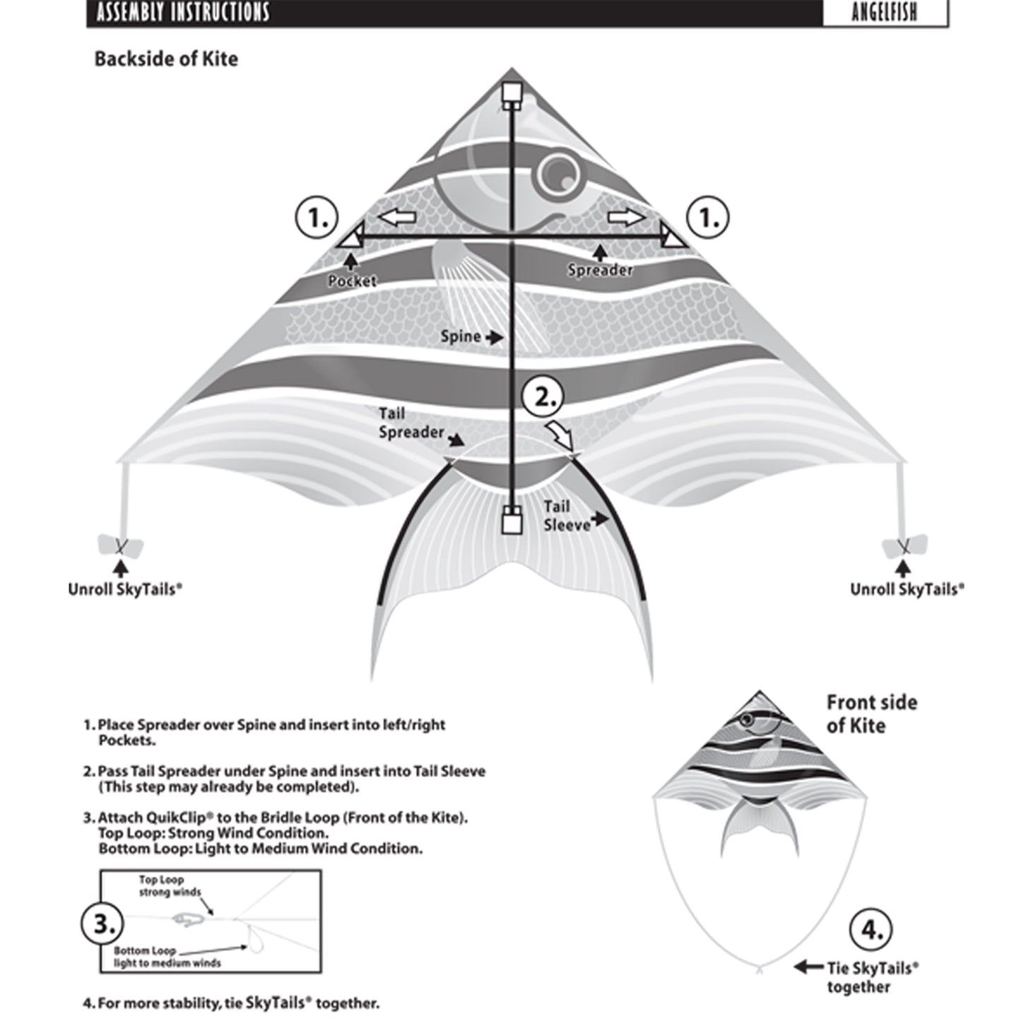 windnsun delta xt tropicalfish nylon kite assembly instructions