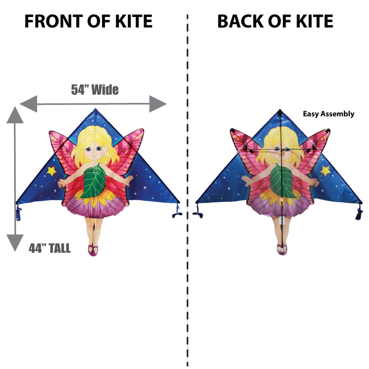 windnsun delta xt fairy nylon kite dimensions