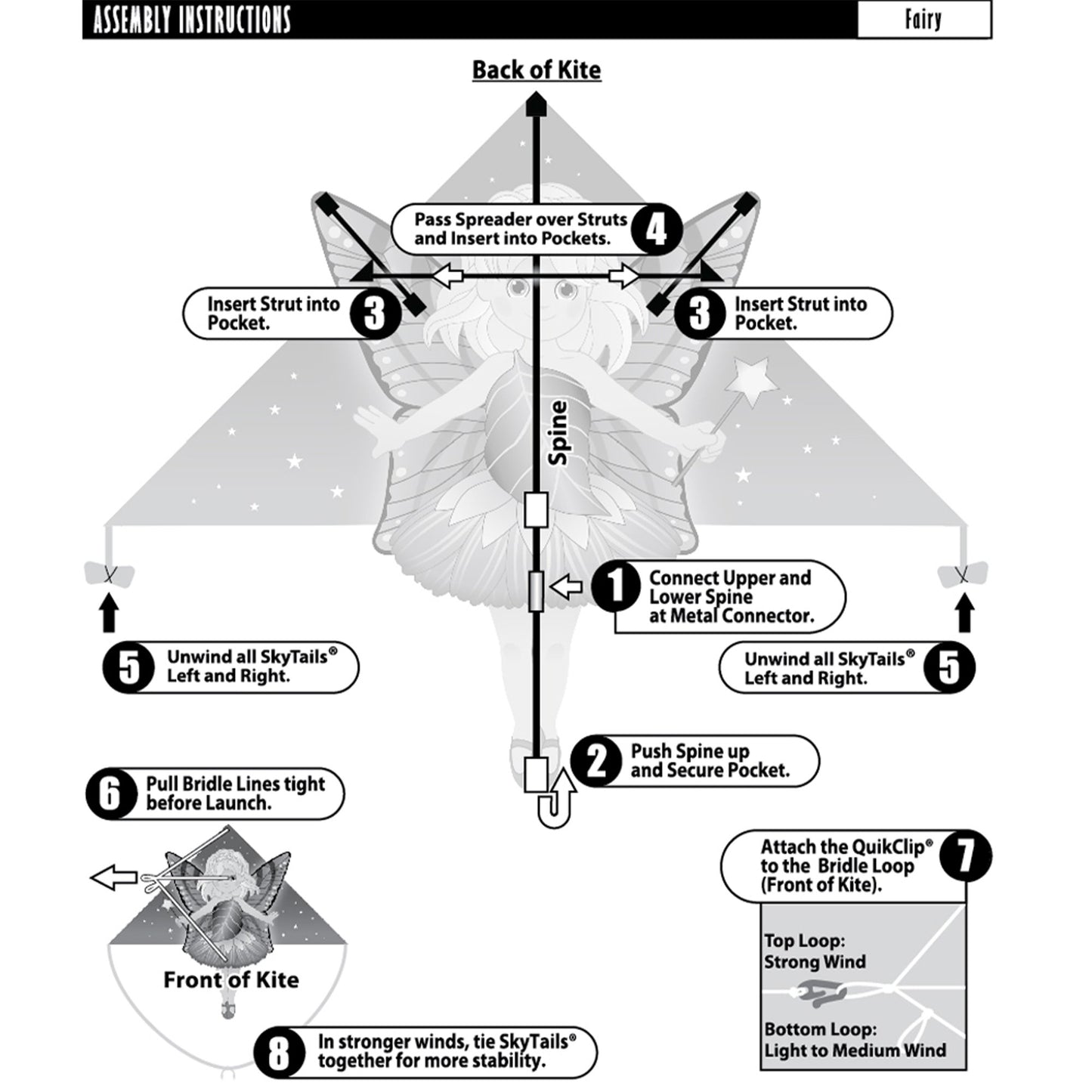 windnsun delta xt fairy nylon kite assembly instructions