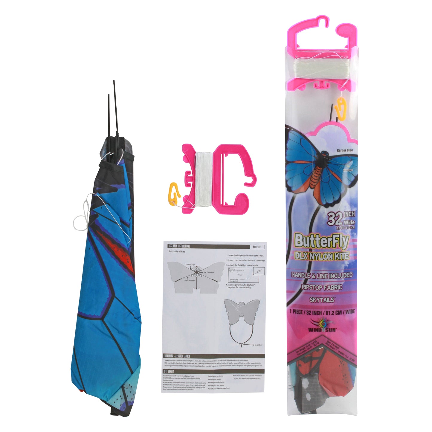 windnsun butterfly karner blue nylon kite package