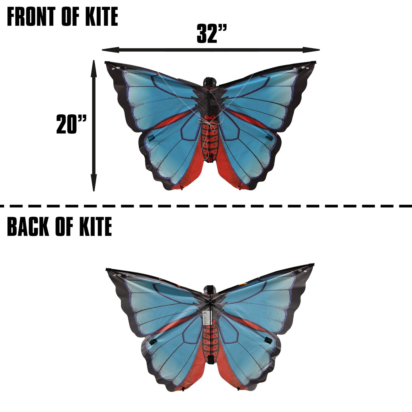 windnsun butterfly karner blue nylon kite dimensions