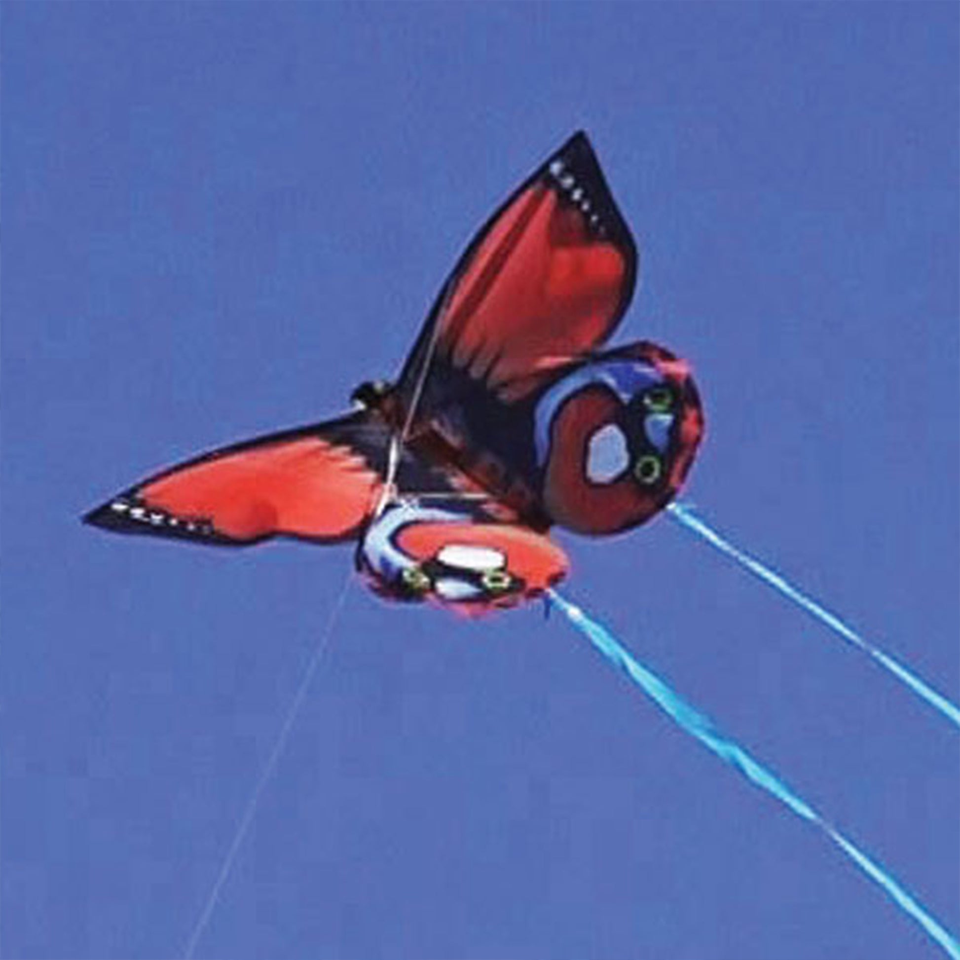 windnsun butterfly indian red nylon kite flying