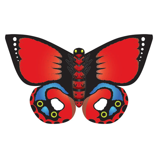 windnsun butterfly indian red nylon kite