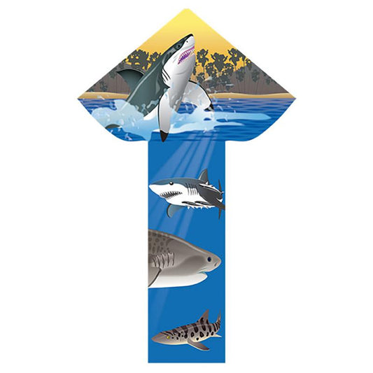 WindNSun BreezyFliers 42 Sharks Nylon Kite 42 Inches Tall