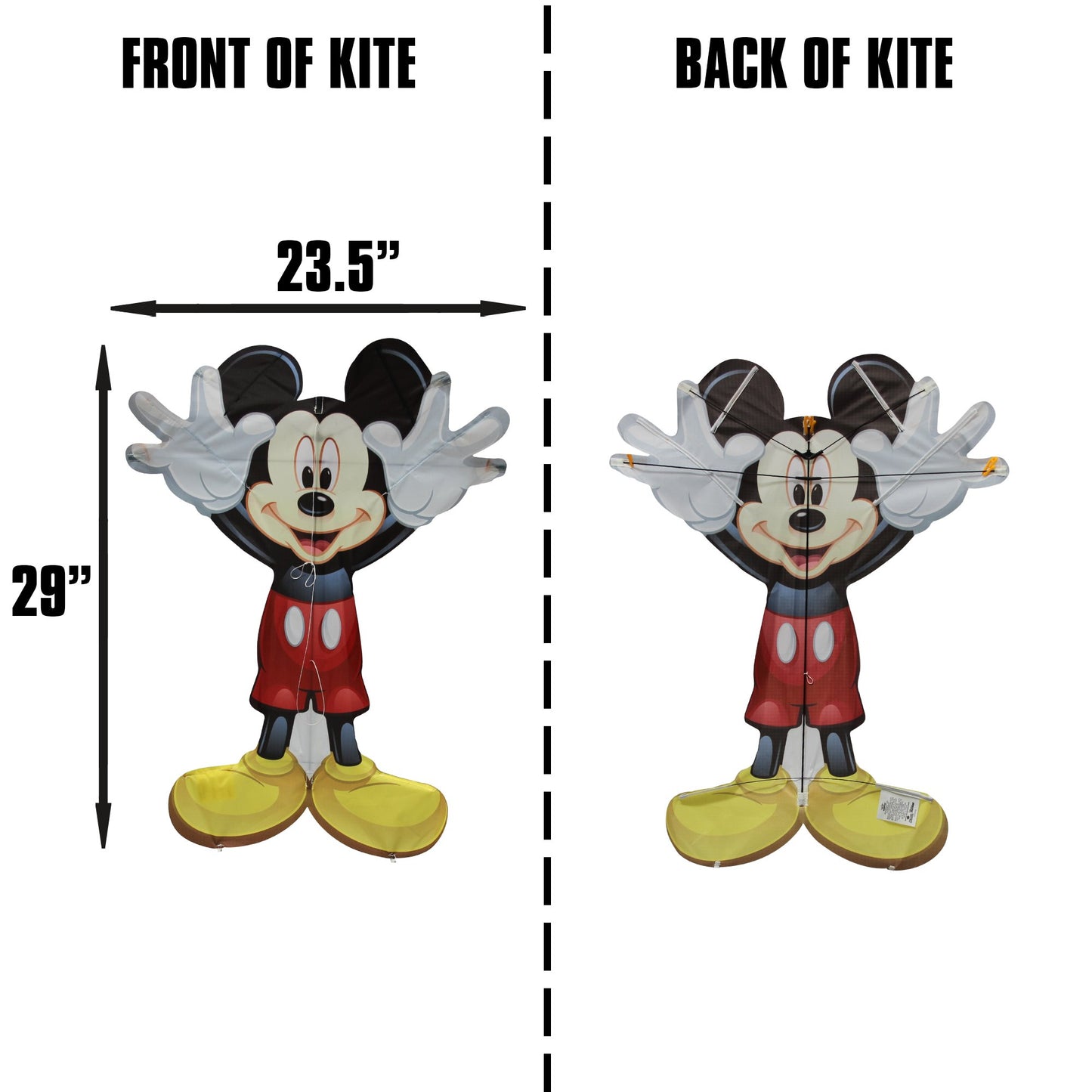 windnsun skypals mickey mouse nylon kite dimensions