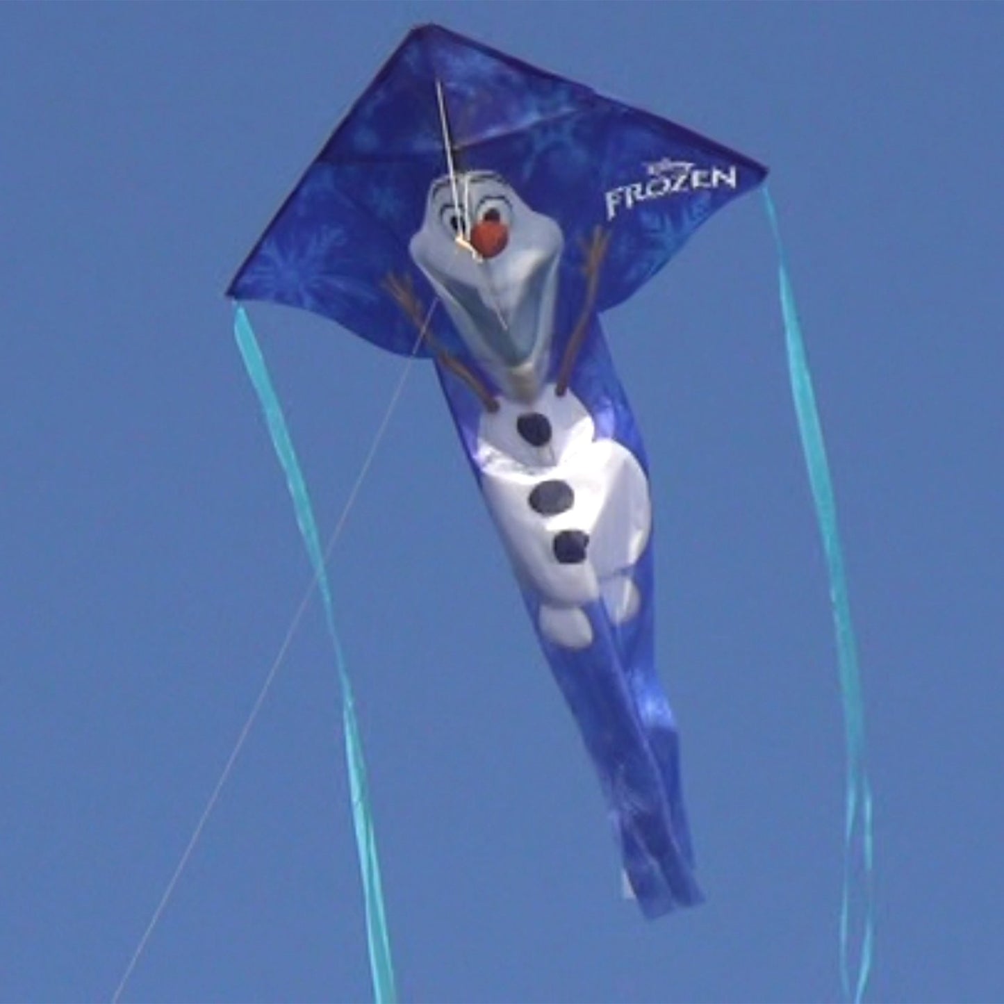 WindNSun BreezyFliers 57 Frozen Olaf + X Kites SuperSled Frozen 2 Nylon Kite Bundle photo of product in use