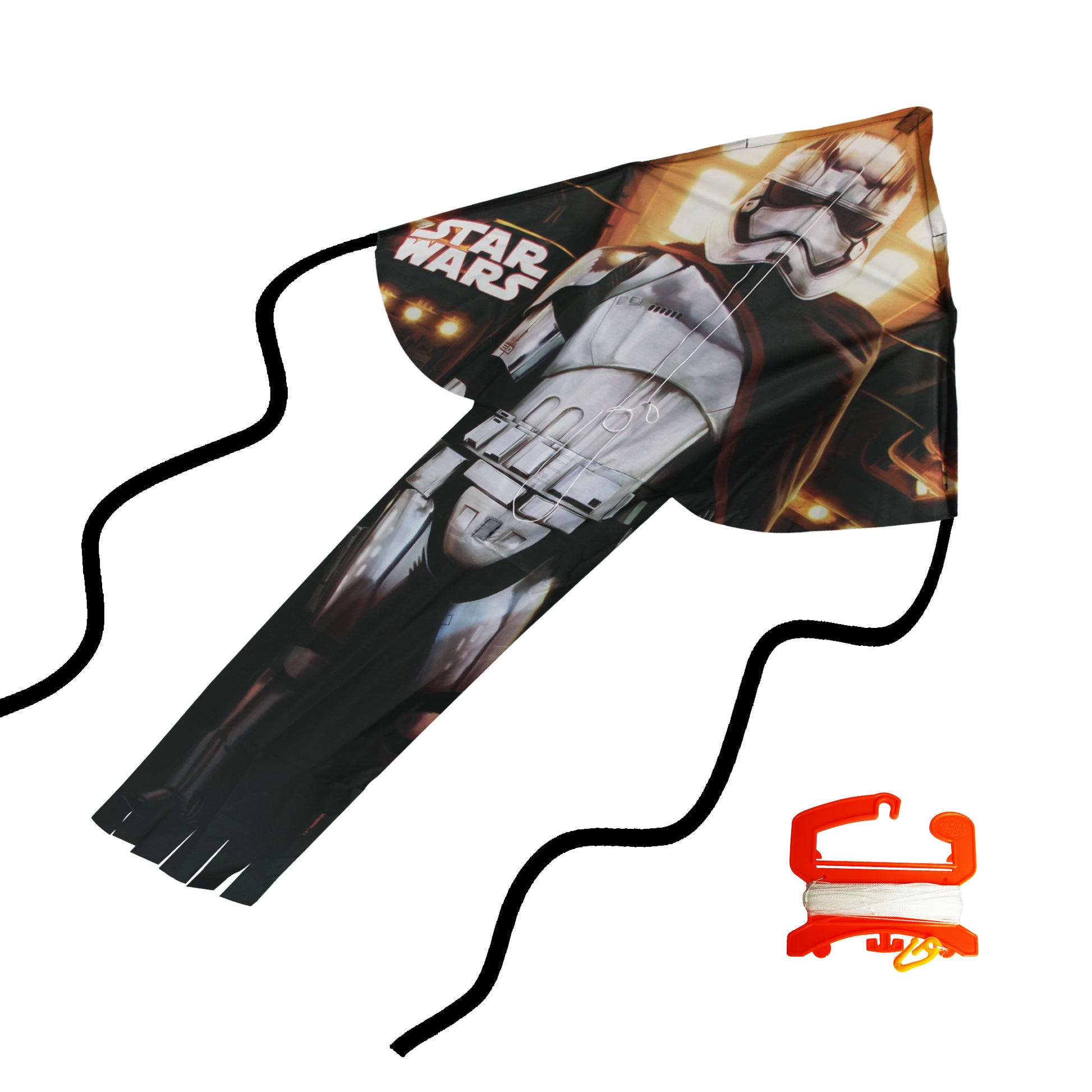 WindNSun Breezy Fliers 57 Star Wars Phasma Nylon Kite 57 Inches Tall photo showing handle